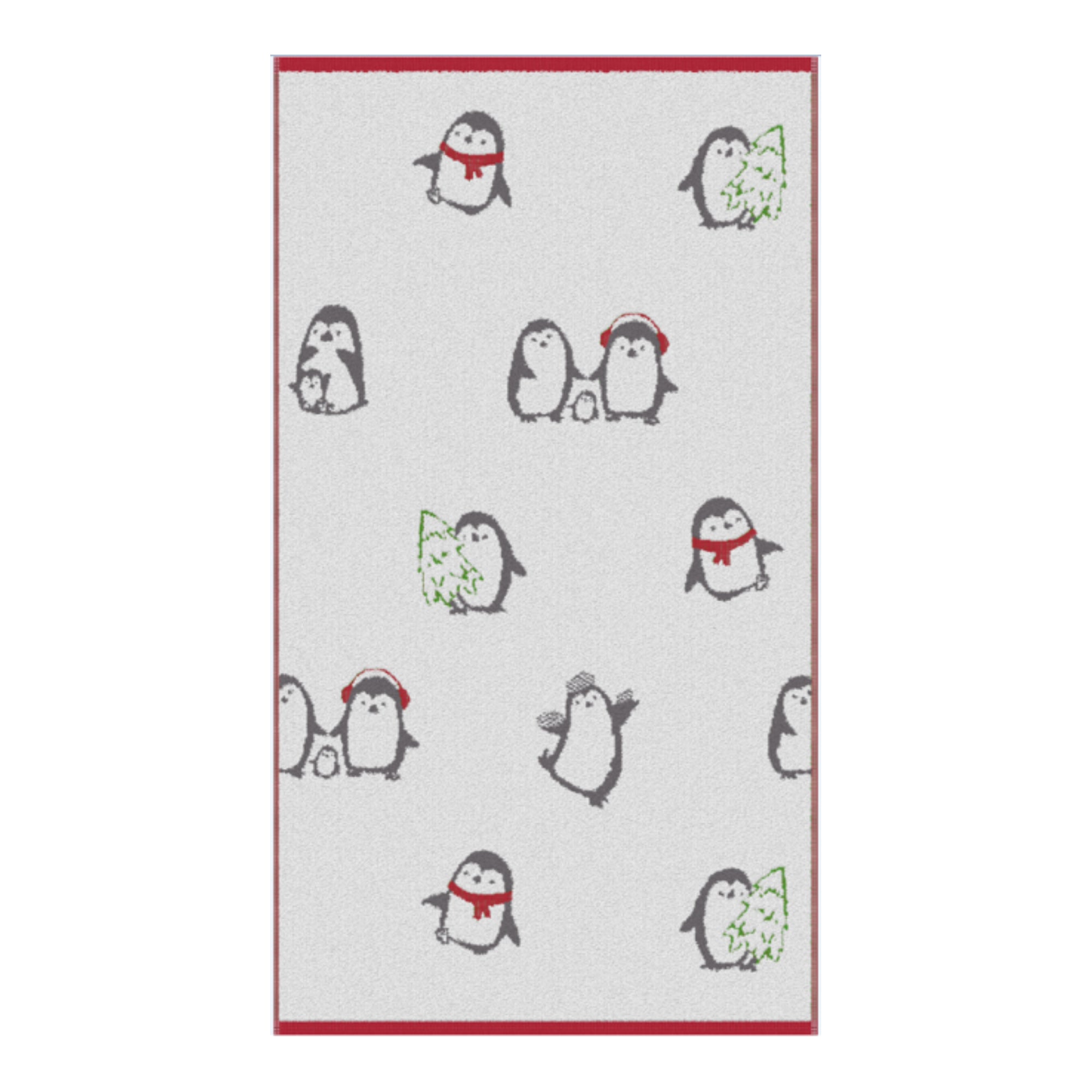 Penguins Christmas Hand Towels by Fusion Bathroom in Multi (Pack of 2)