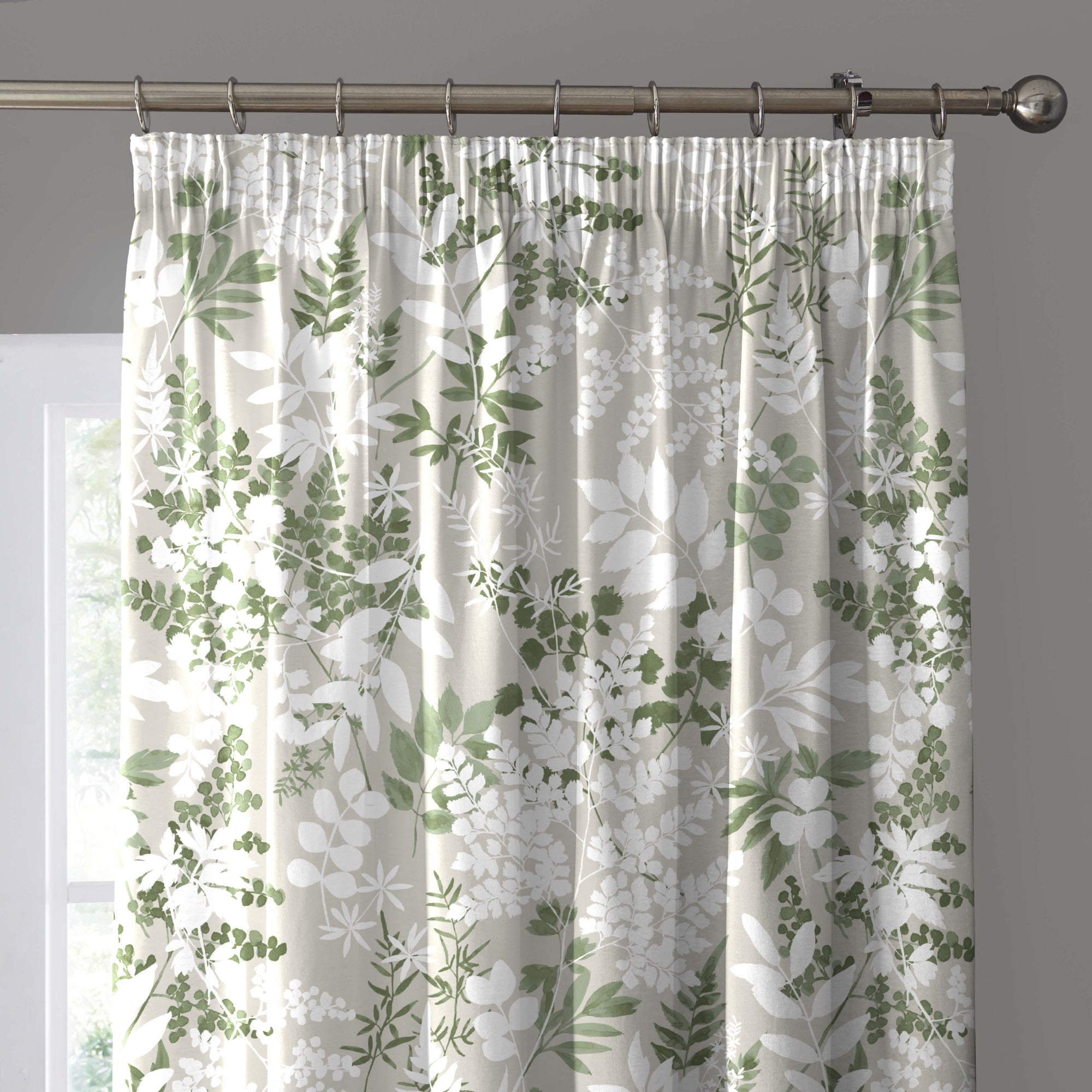 Voile Panel Tiverton by Dreams & Drapes Curtains in Green