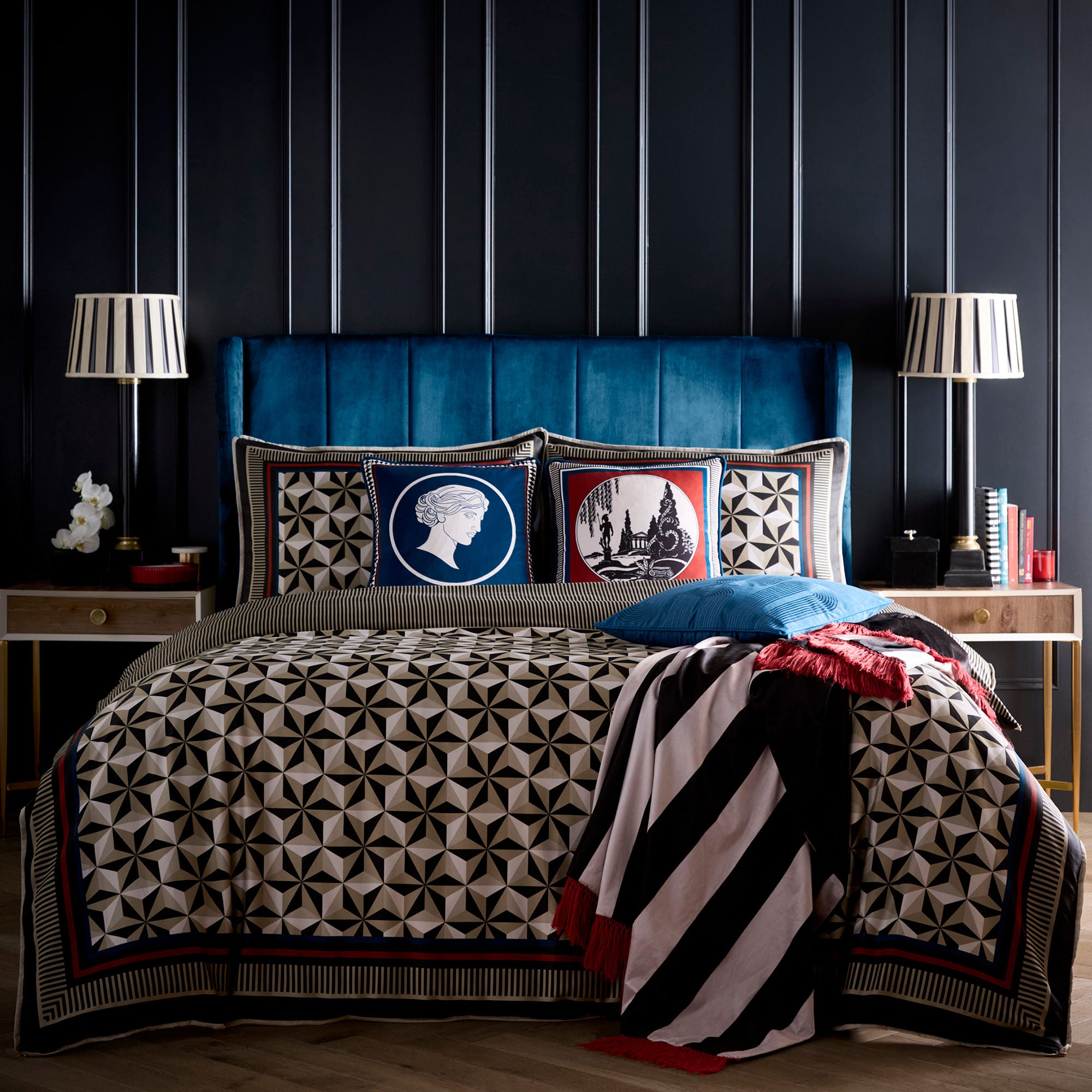 Cushion Arcadia by Laurence Llewelyn-Bowen in Red