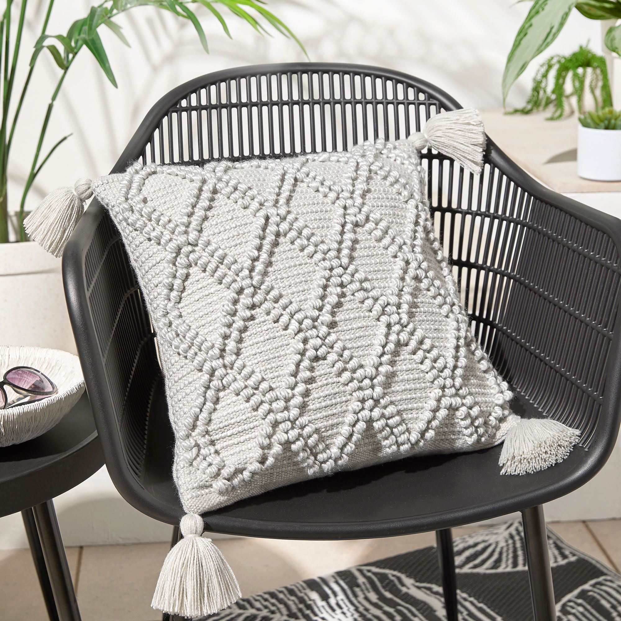 Cushion Alda Outdoor by Drift Home in Grey