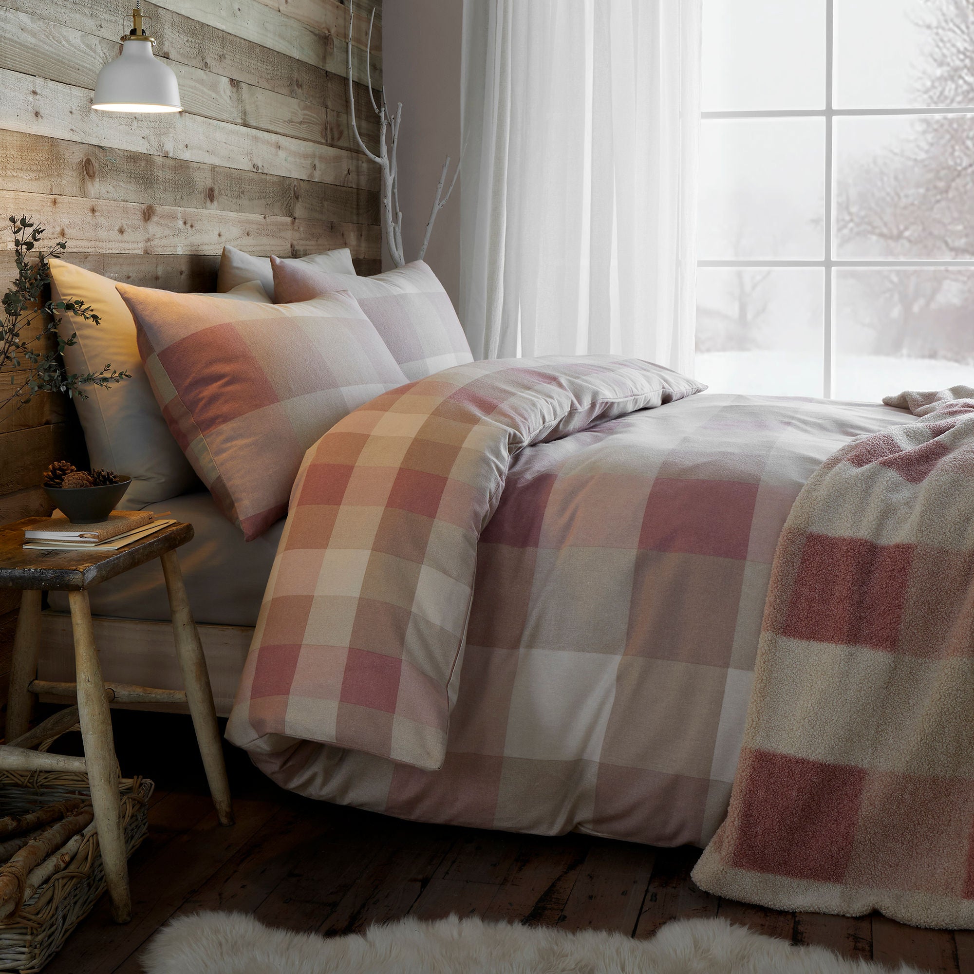 Throw Ashford Check  by Appletree Hygge in Natural