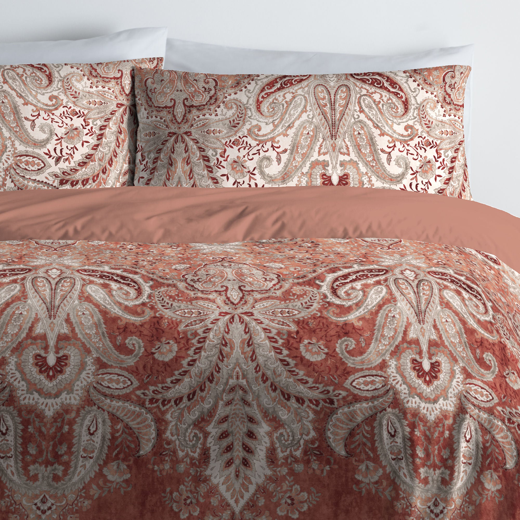 Duvet Cover Set Anika by Appletree Promo in Terracotta