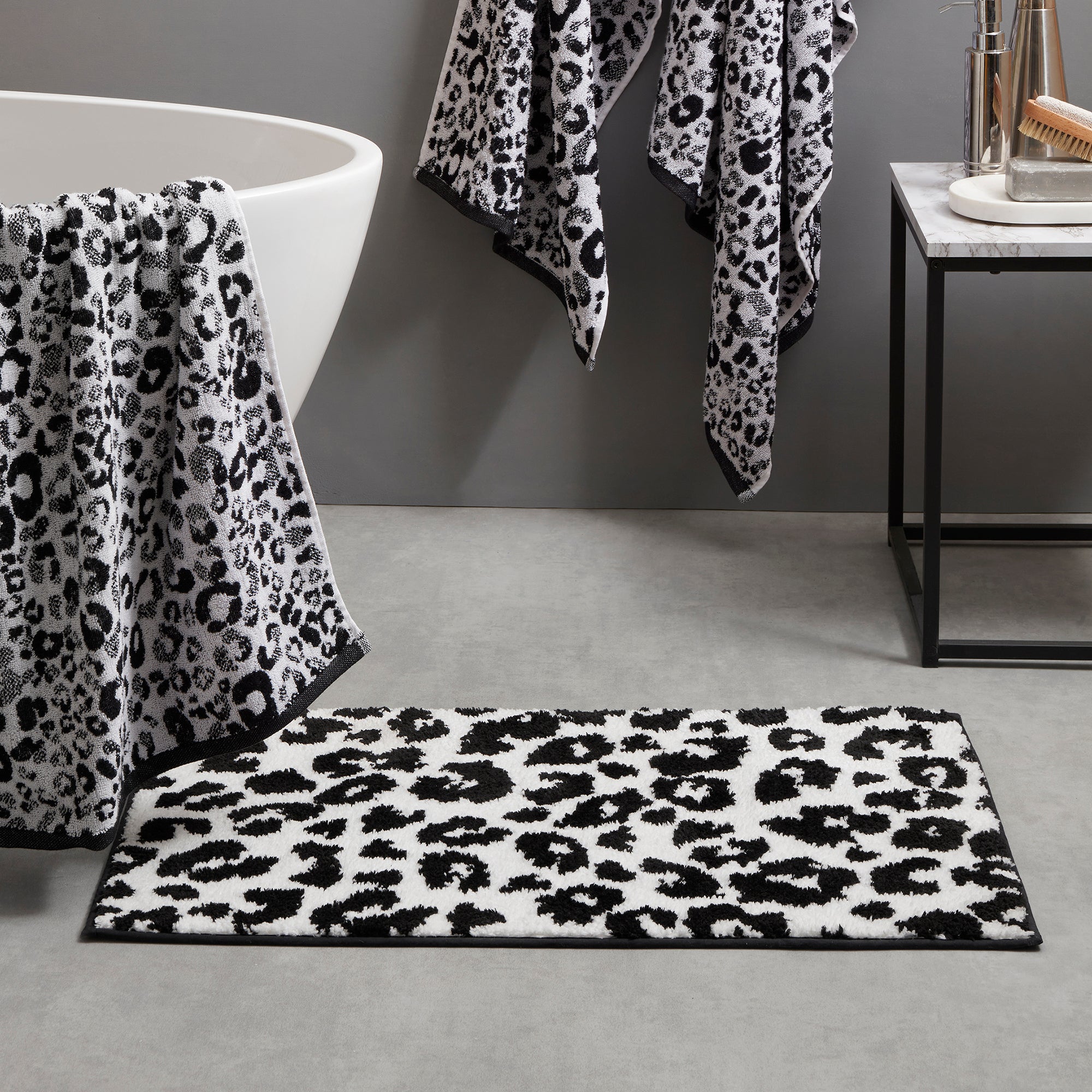 Bath Mat Animal Print by Fusion Bathroom in Black