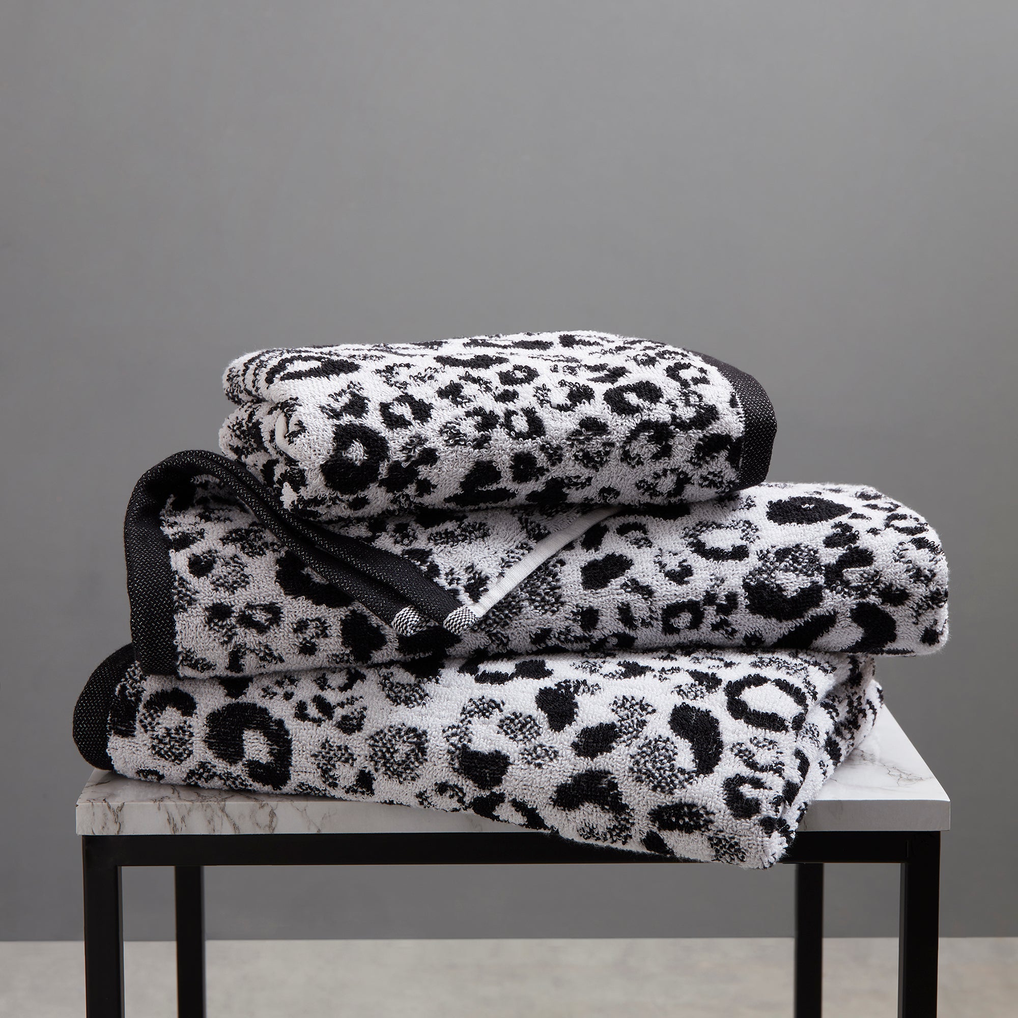 Towels Animal Print by Fusion Bathroom in Black