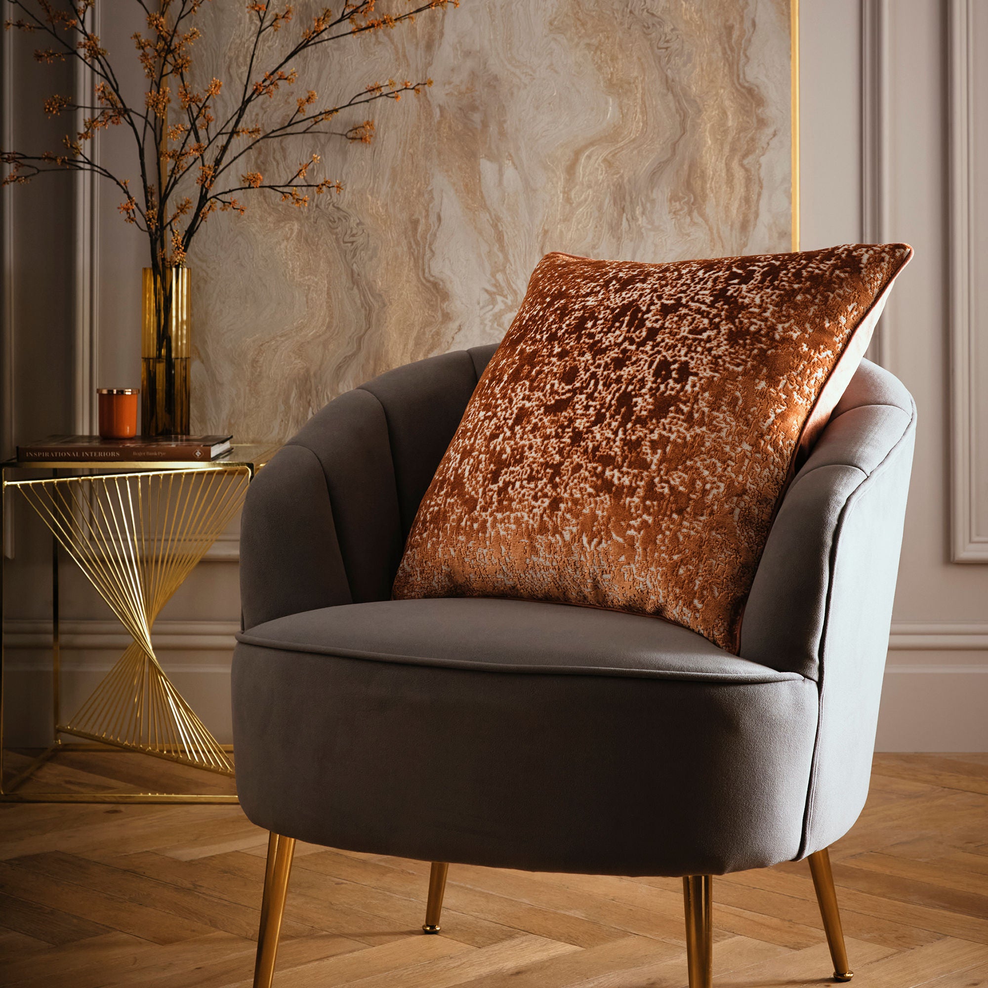 Cushion Atlas by Laurence Llewelyn-Bowen in Spice