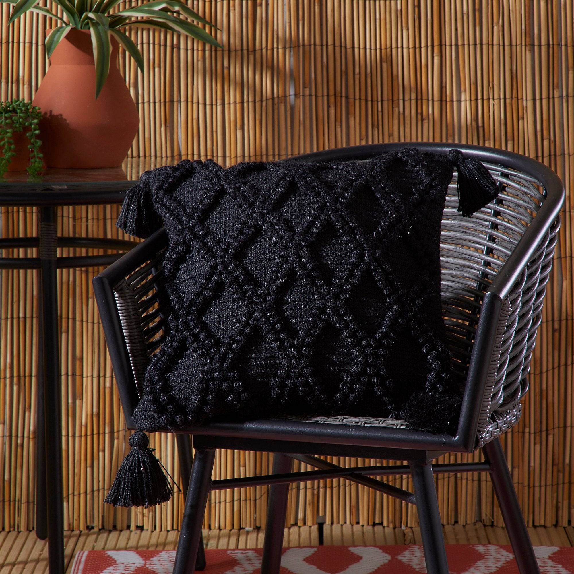 Cushion Alda Outdoor by Drift Home in Black