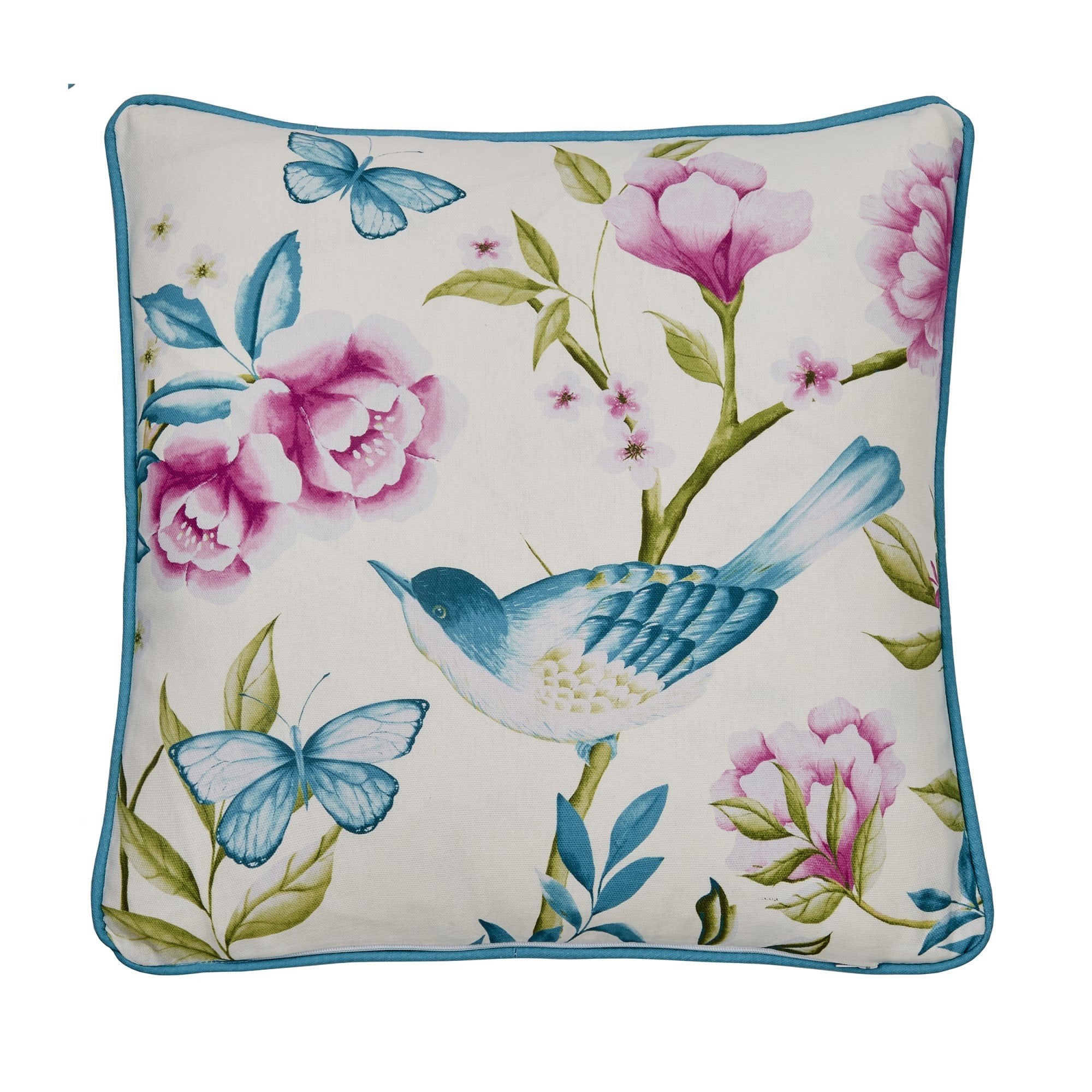 Cushion Amelle Outdoor by Dreams & Drapes Design in Blue
