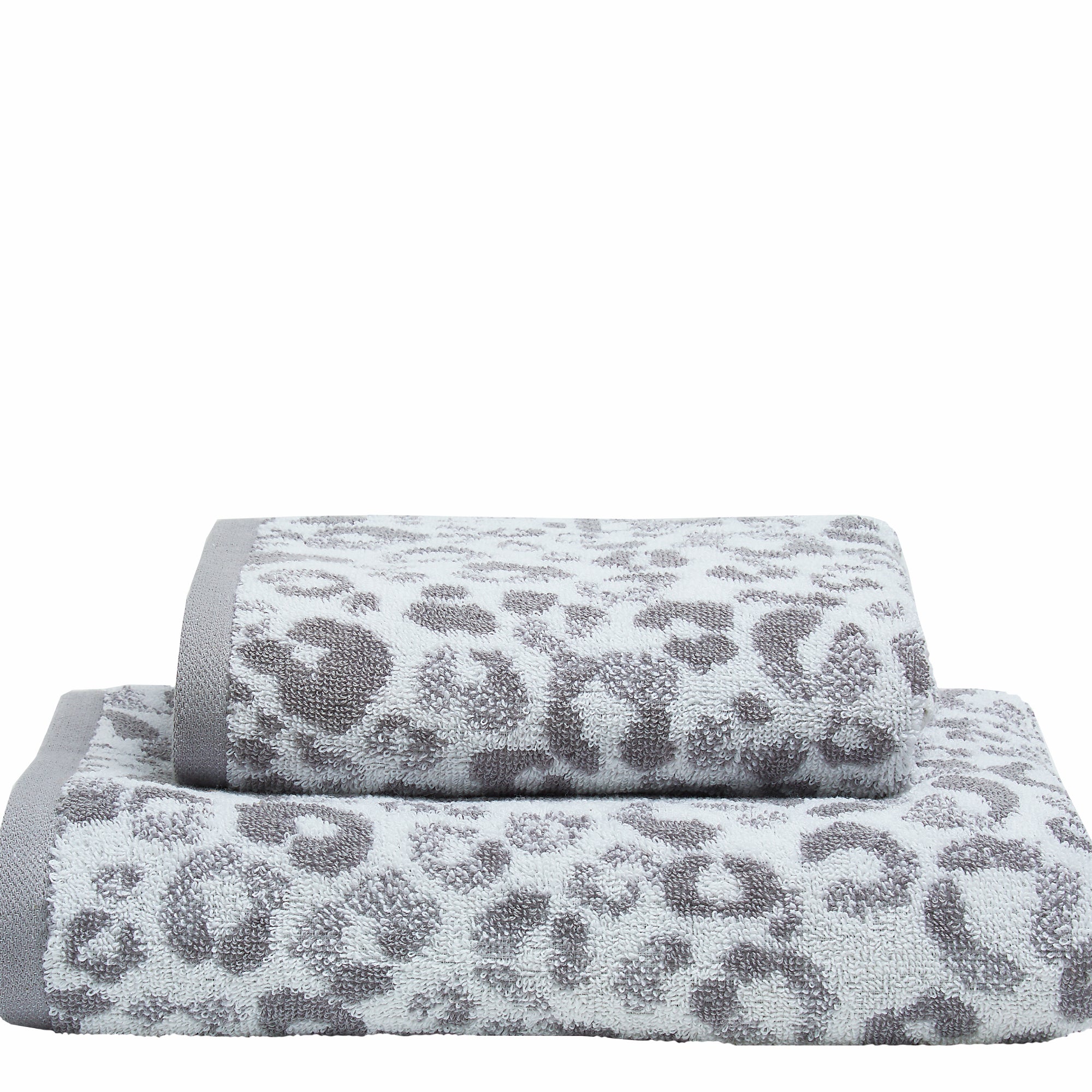 Hand Towel (2 pack) Animal Print by Fusion Bathroom in Grey