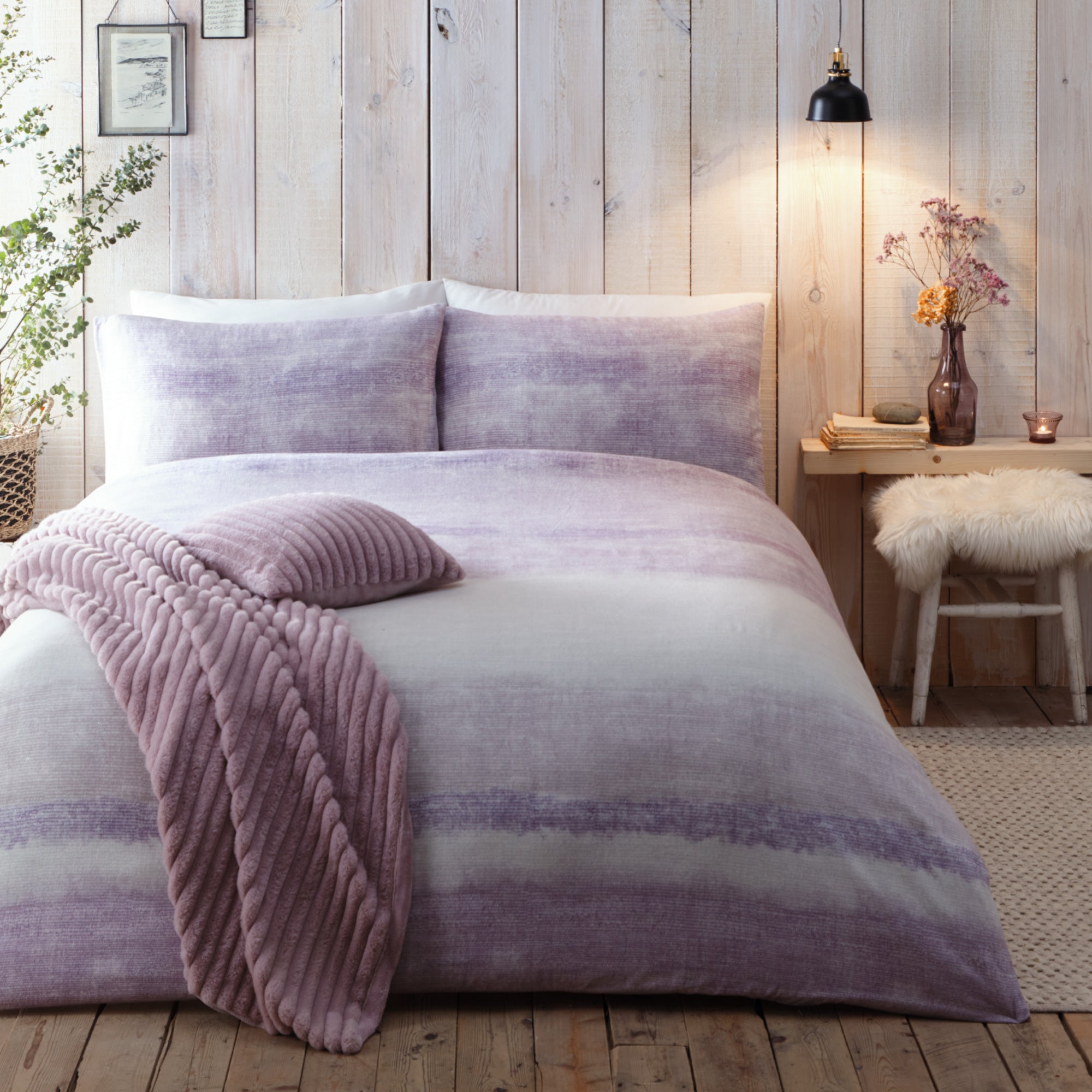 Duvet Cover Set Anson Stripe by Appletree Hygge in Mauve