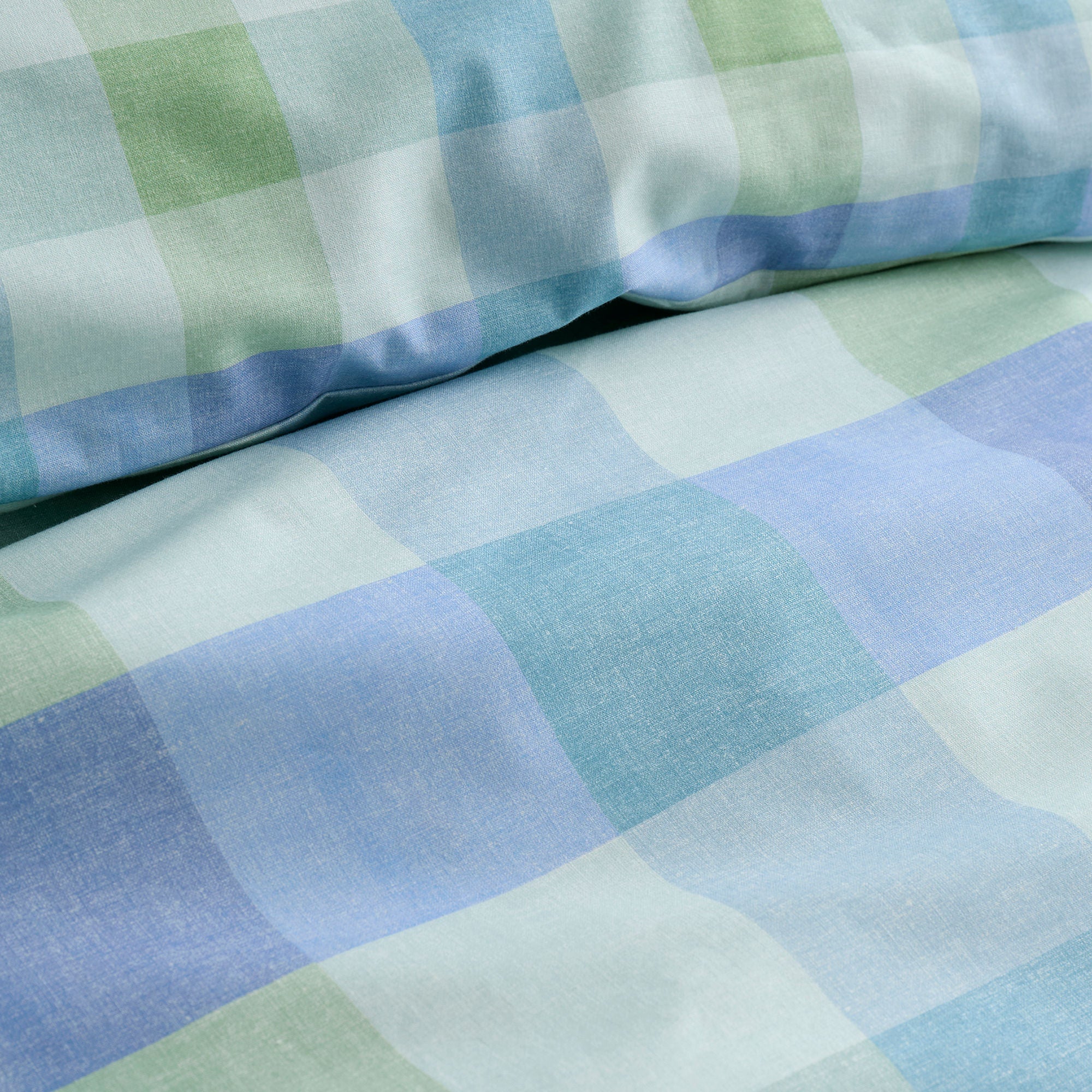 Duvet Cover Set Block Check by Fusion in Blue