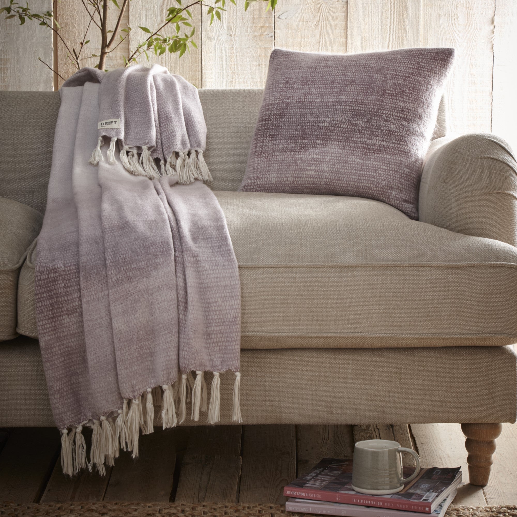 Cushion Bretton by Drift Home in Mauve