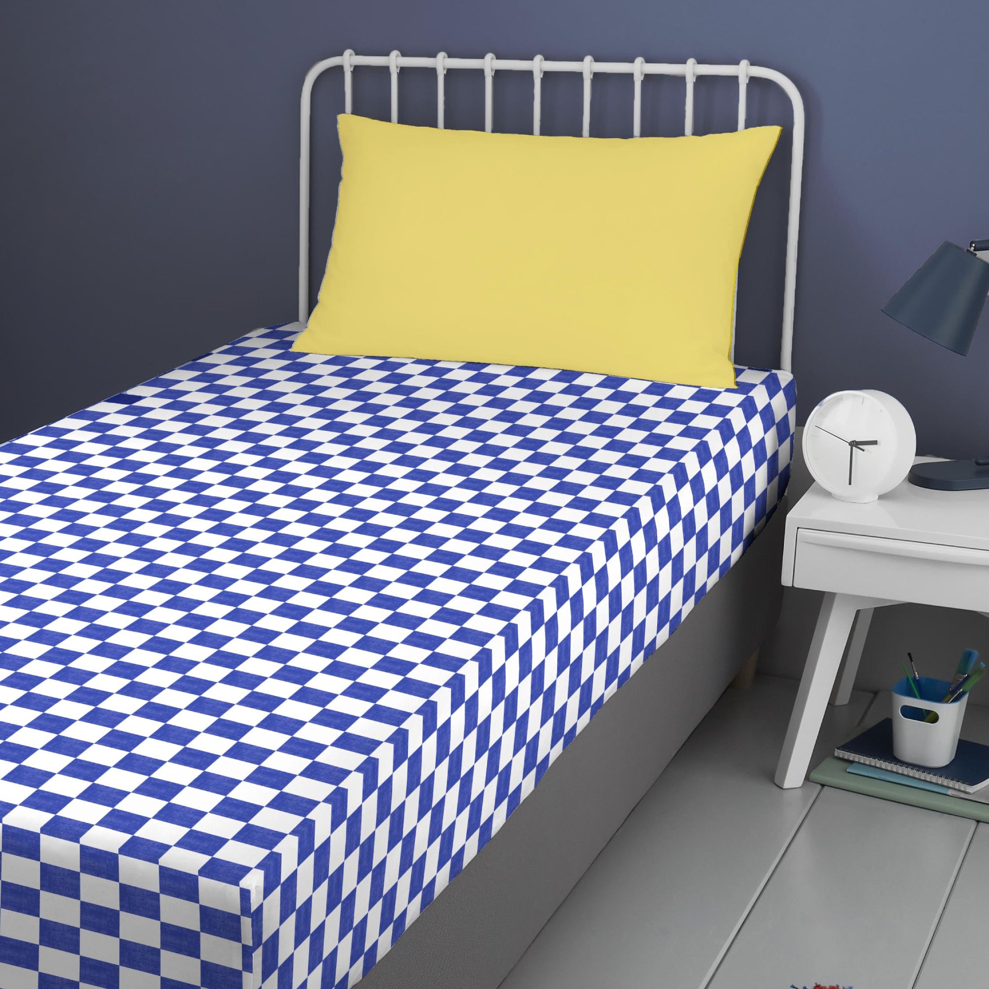 25cm Fitted Bed Sheet Beckett Stripe by Bedlam in Multi