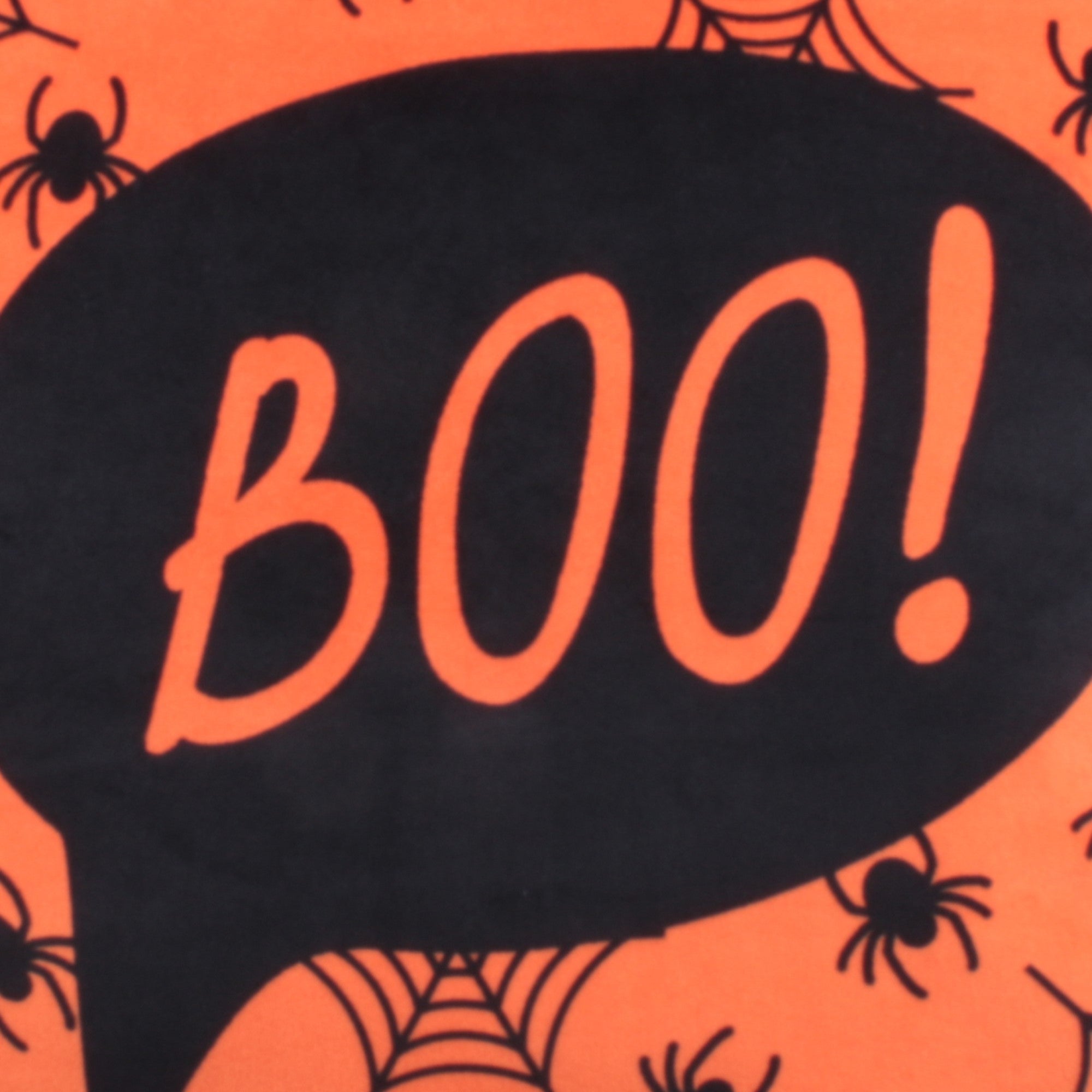 Filled Cushion Halloween Boo by Bedlam in Orange