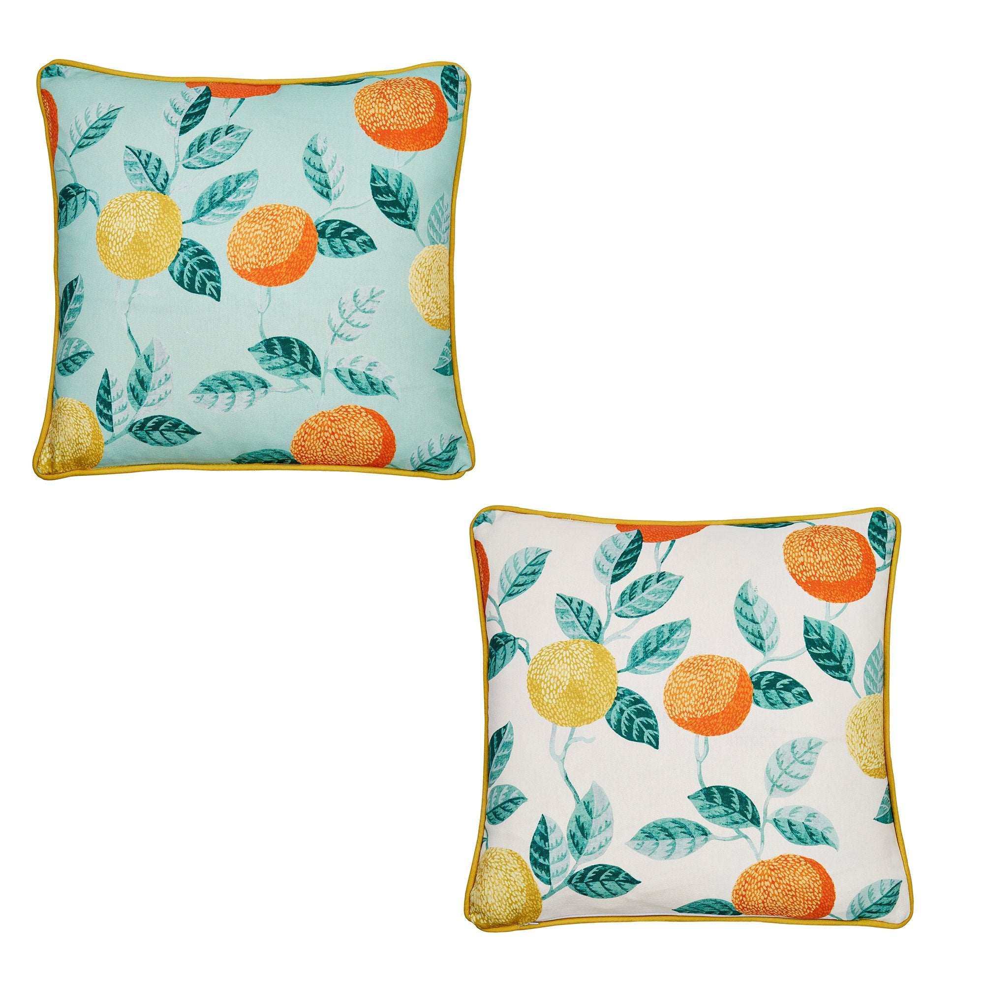 Cushion Botanical Fruits Outdoor by Dreams & Drapes Design in Green