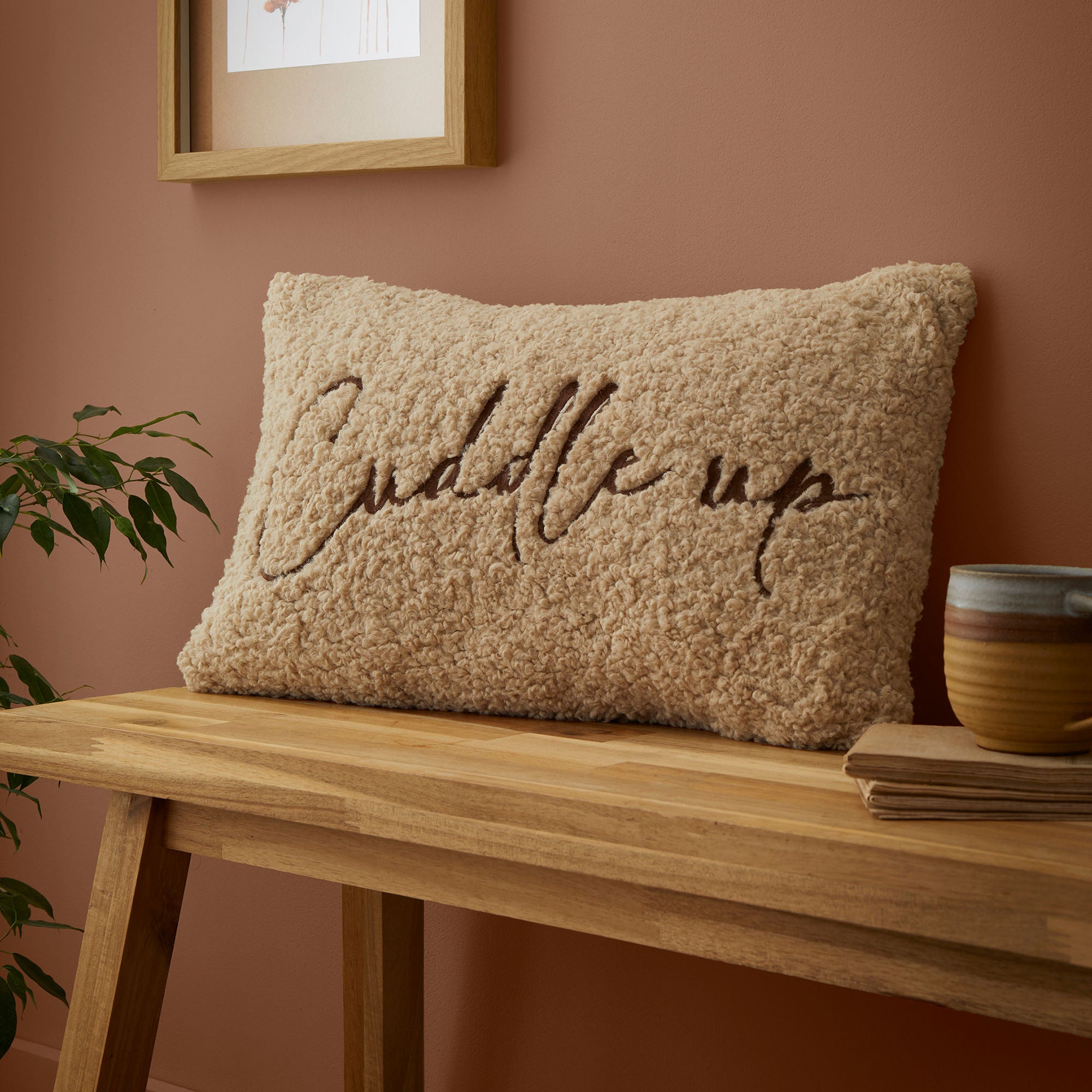 Cushion Cuddle up Cushion by Fusion Snug in Natural