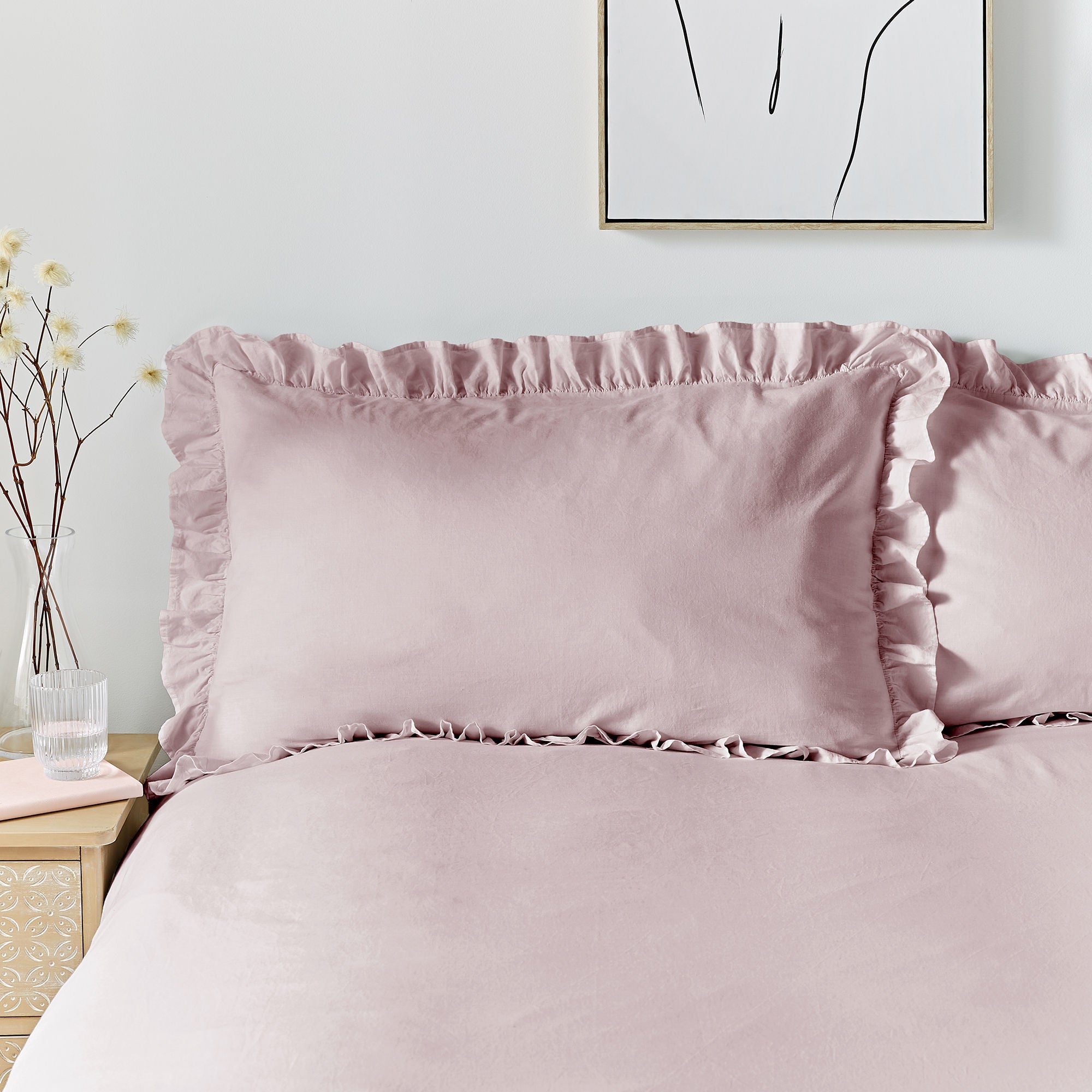 Duvet Cover Set Cassia Frill by Appletree Loft in Lavender