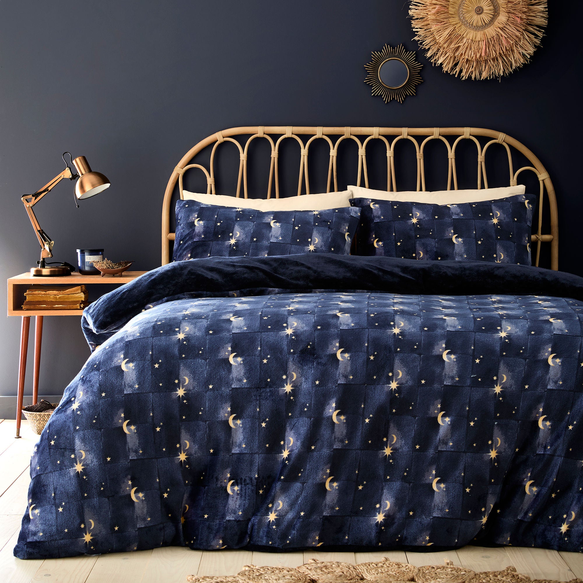 Duvet Cover Set Cosmic Star by Fusion Snug in Navy