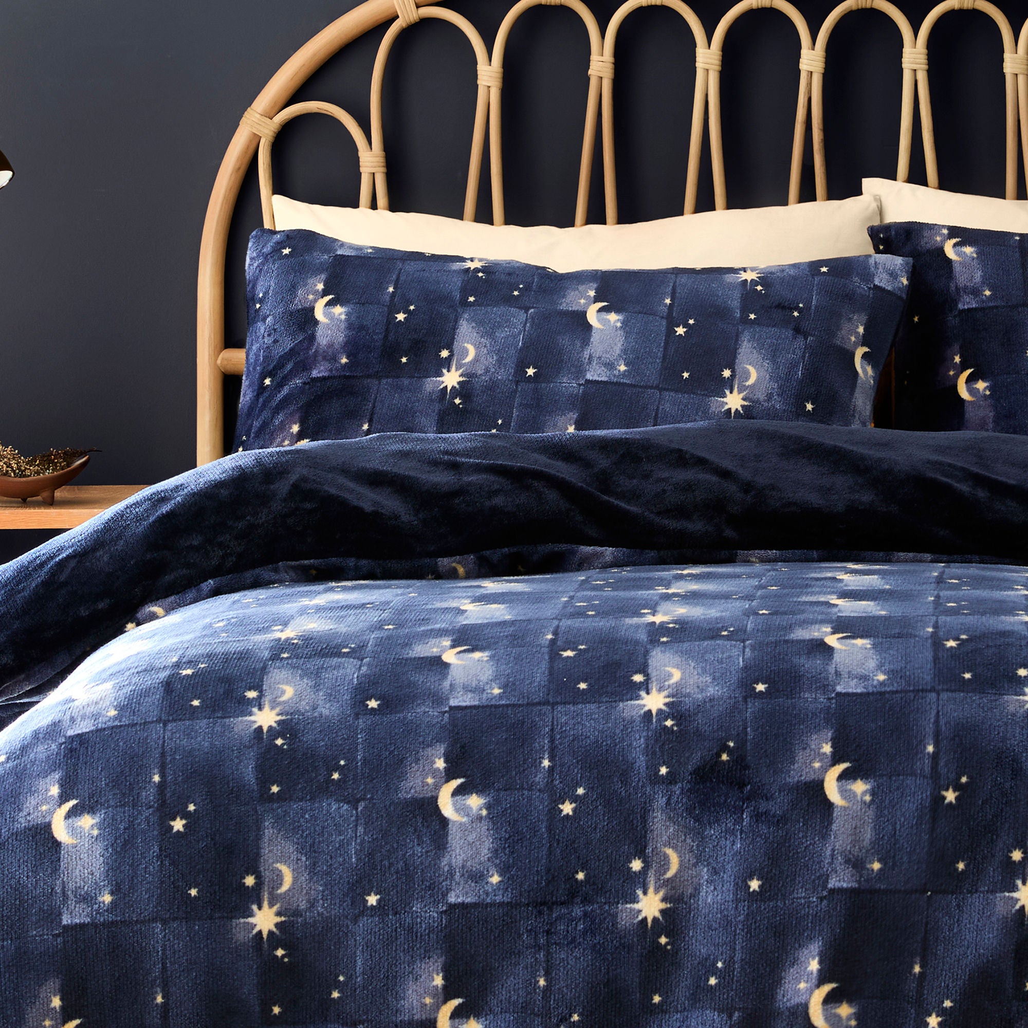 Duvet Cover Set Cosmic Star by Fusion Snug in Navy