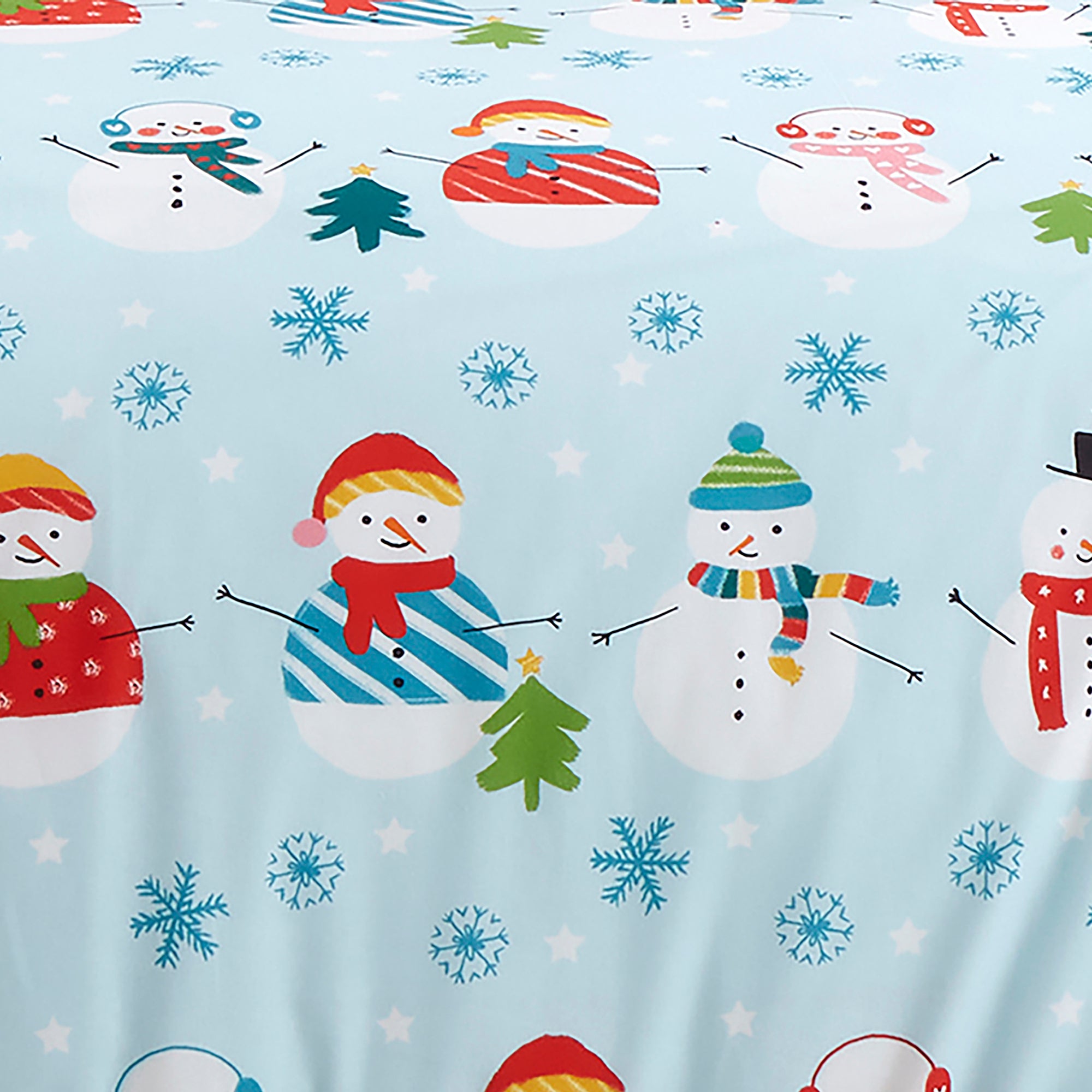 Duvet Cover Set Christmas Snowman by Fusion in Duck Egg