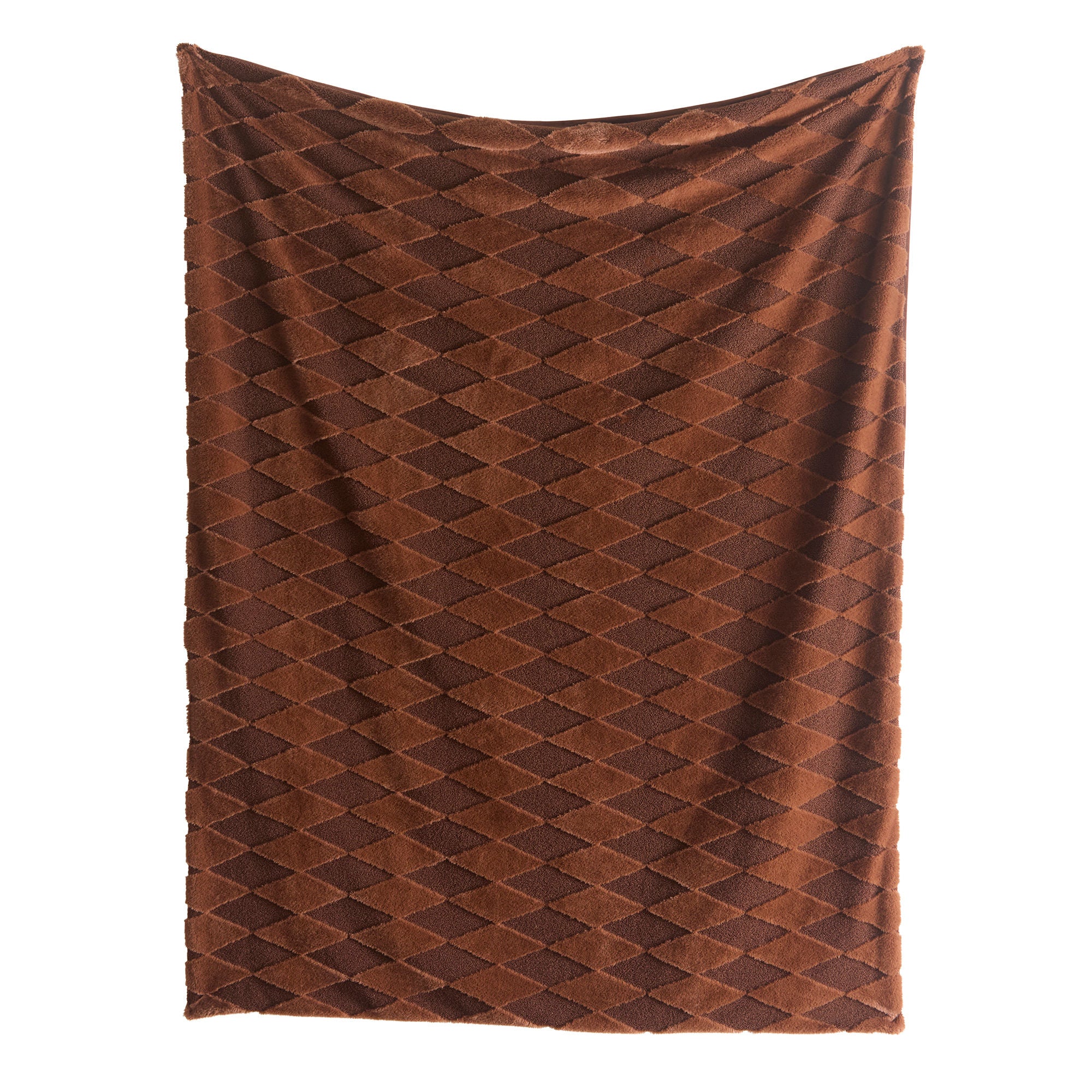 Throw Cosy Diamond by Appletree Hygge in Chocolate