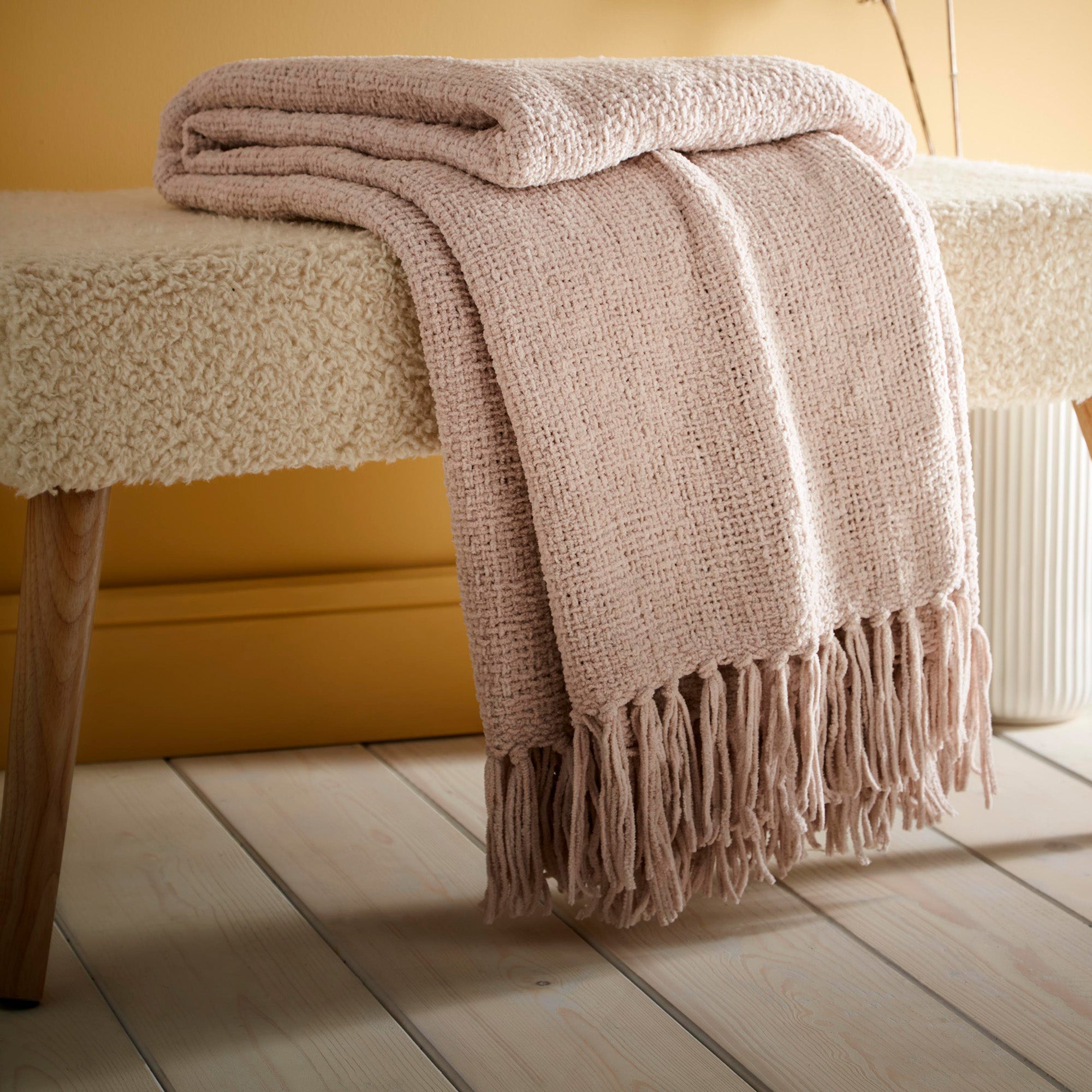 Throw Chenille by Appletree Loft in Natural