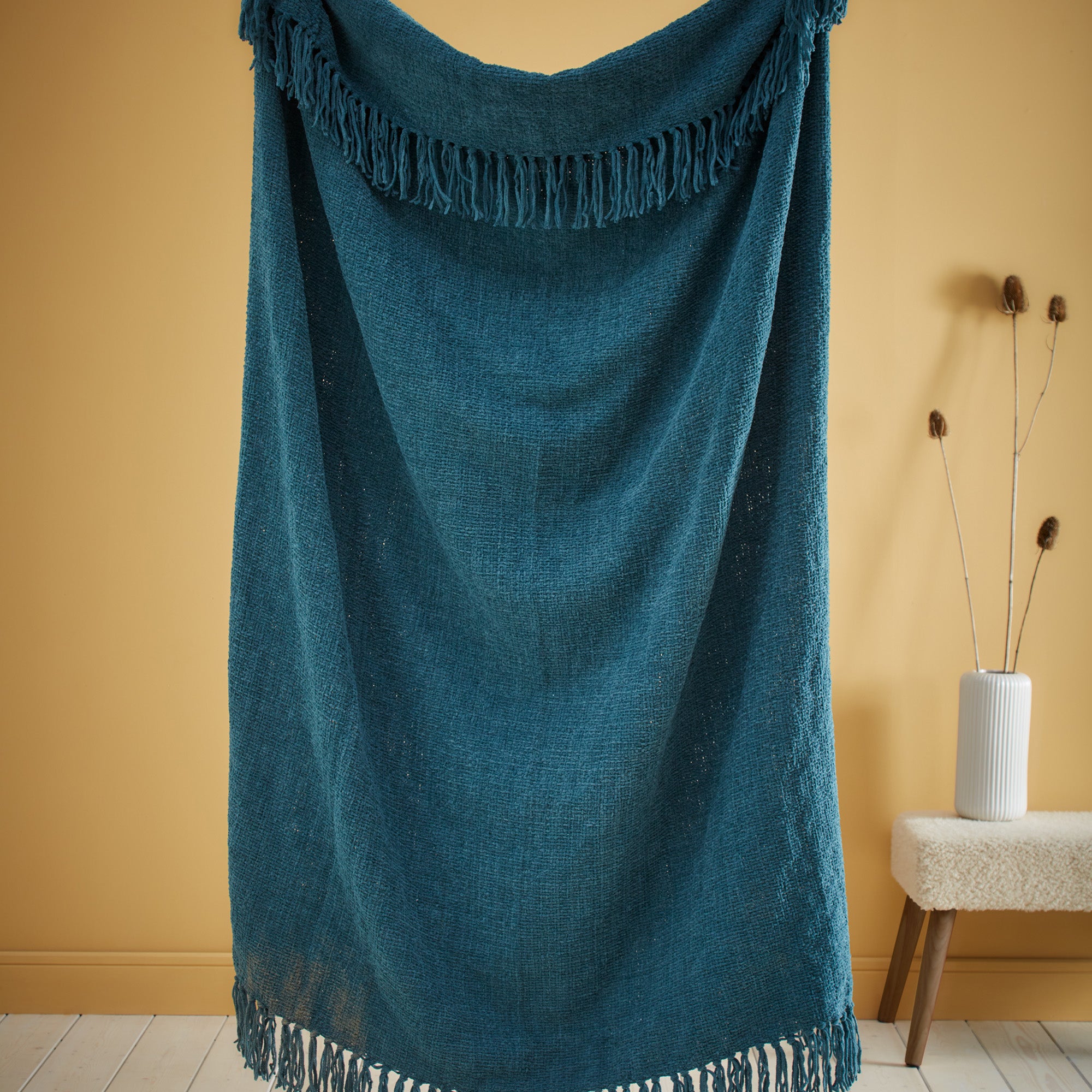Throw Chenille by Appletree Loft in Teal