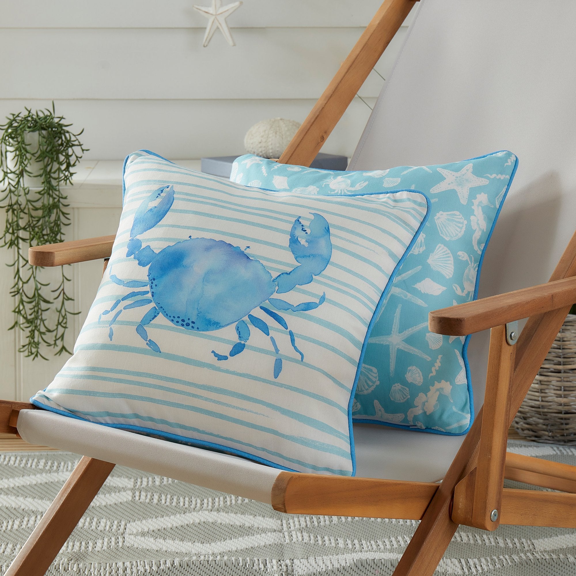 Cushion Crab Outdoor by Fusion in Sea Foam