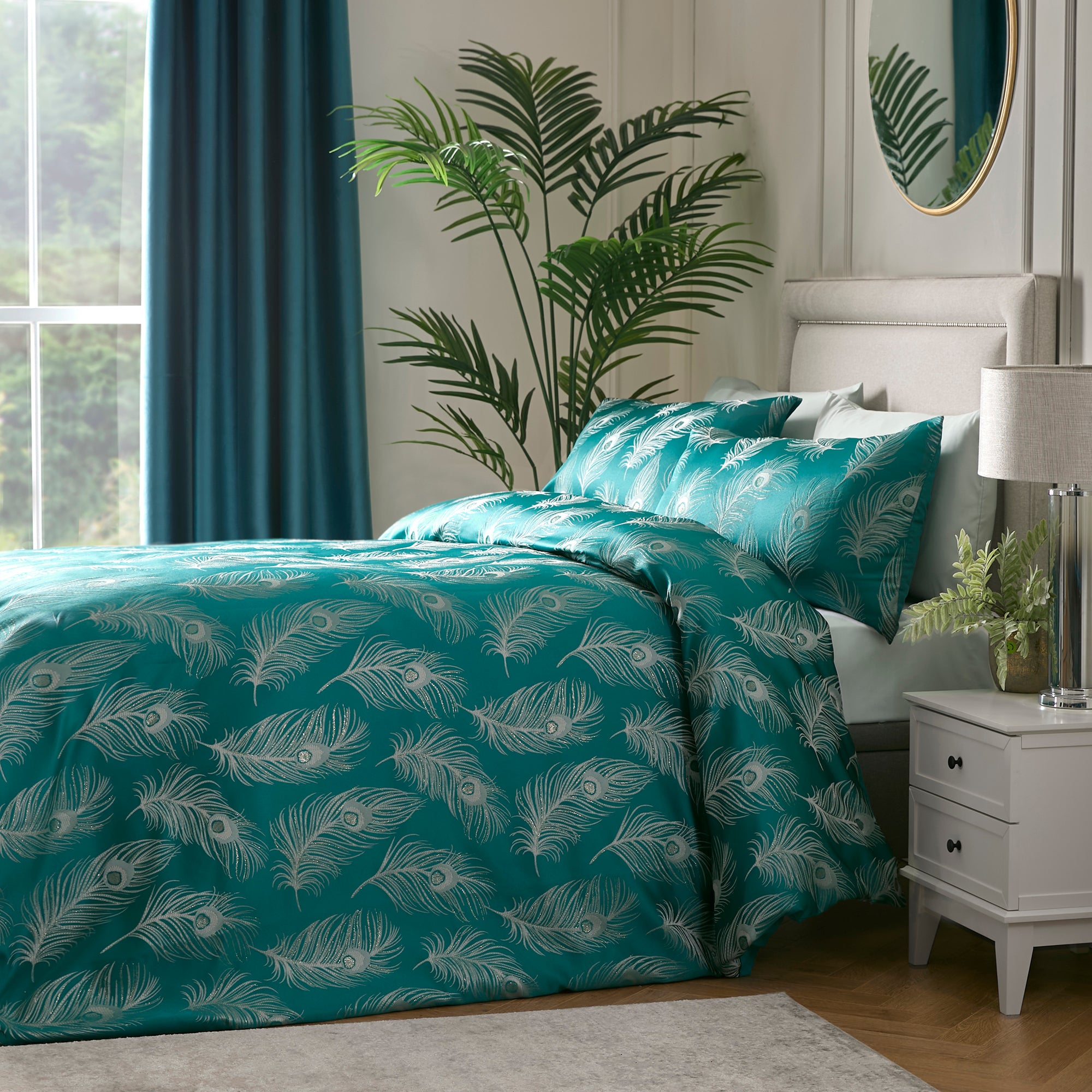 Duvet Cover Set Dandy by Laurence Llewelyn-Bowen in Teal