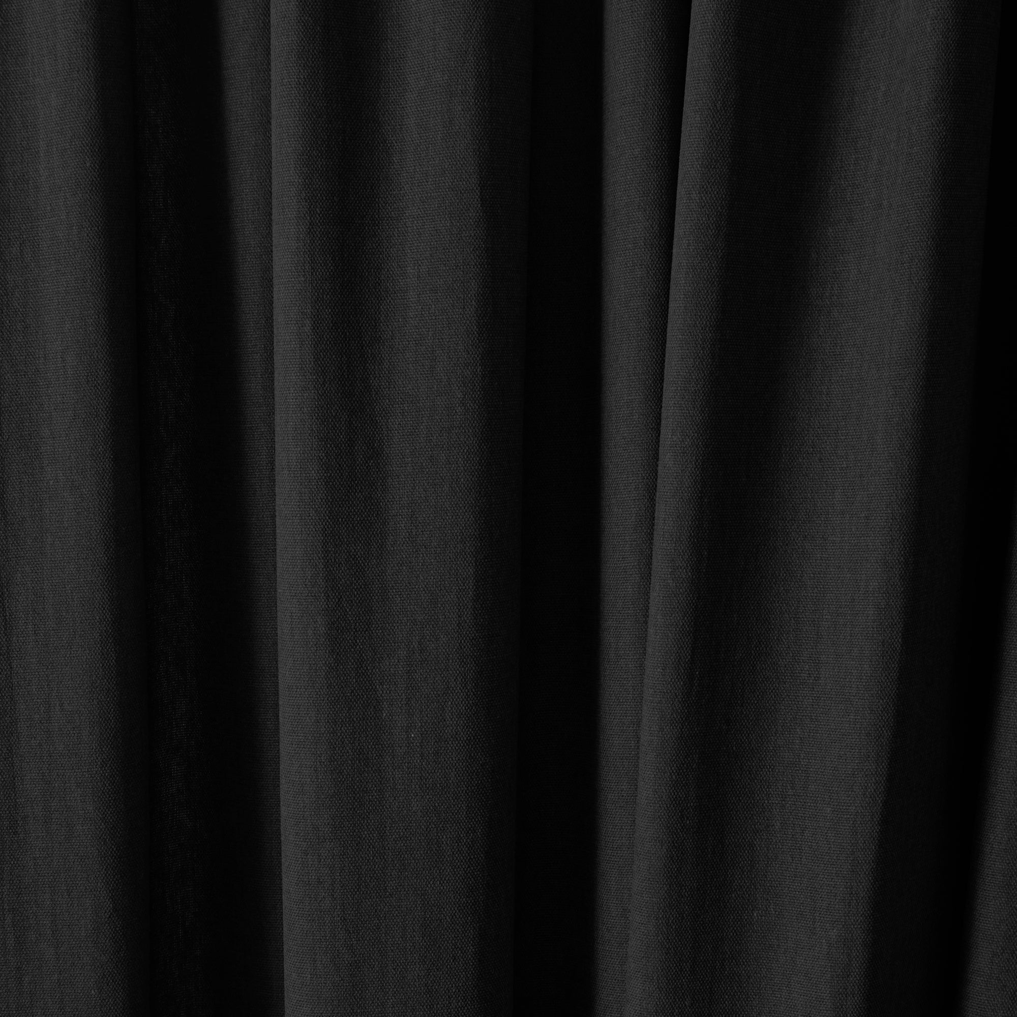 Pair of Pencil Pleat Curtains Dijon by Fusion in Black