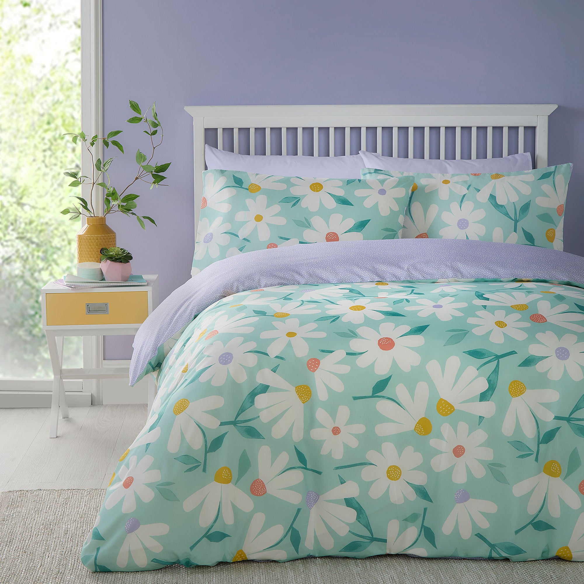 Duvet Cover Set Daisy by Fusion in Duck Egg