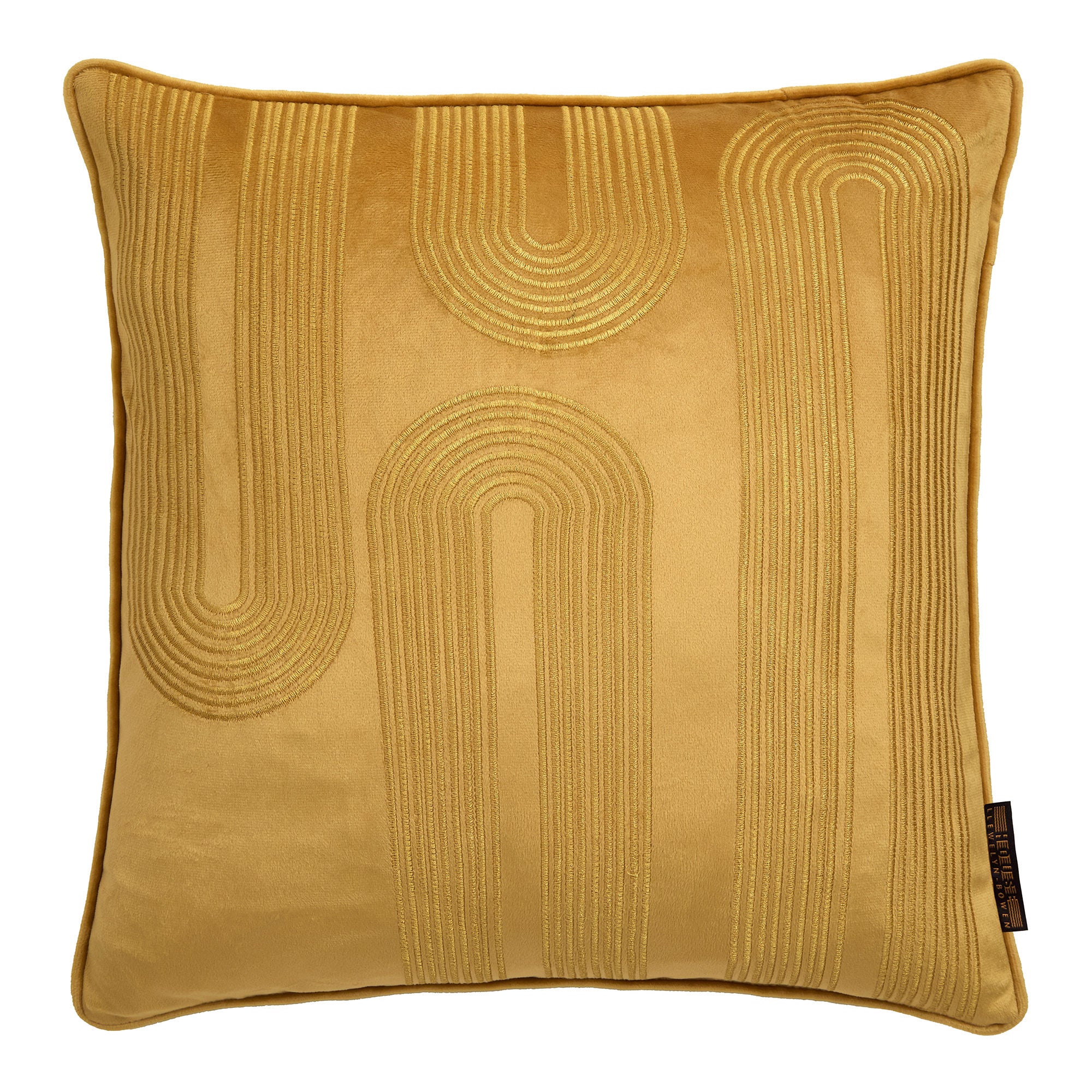 Cushion Diva Embroidery by Laurence Llewelyn-Bowen in Ochre