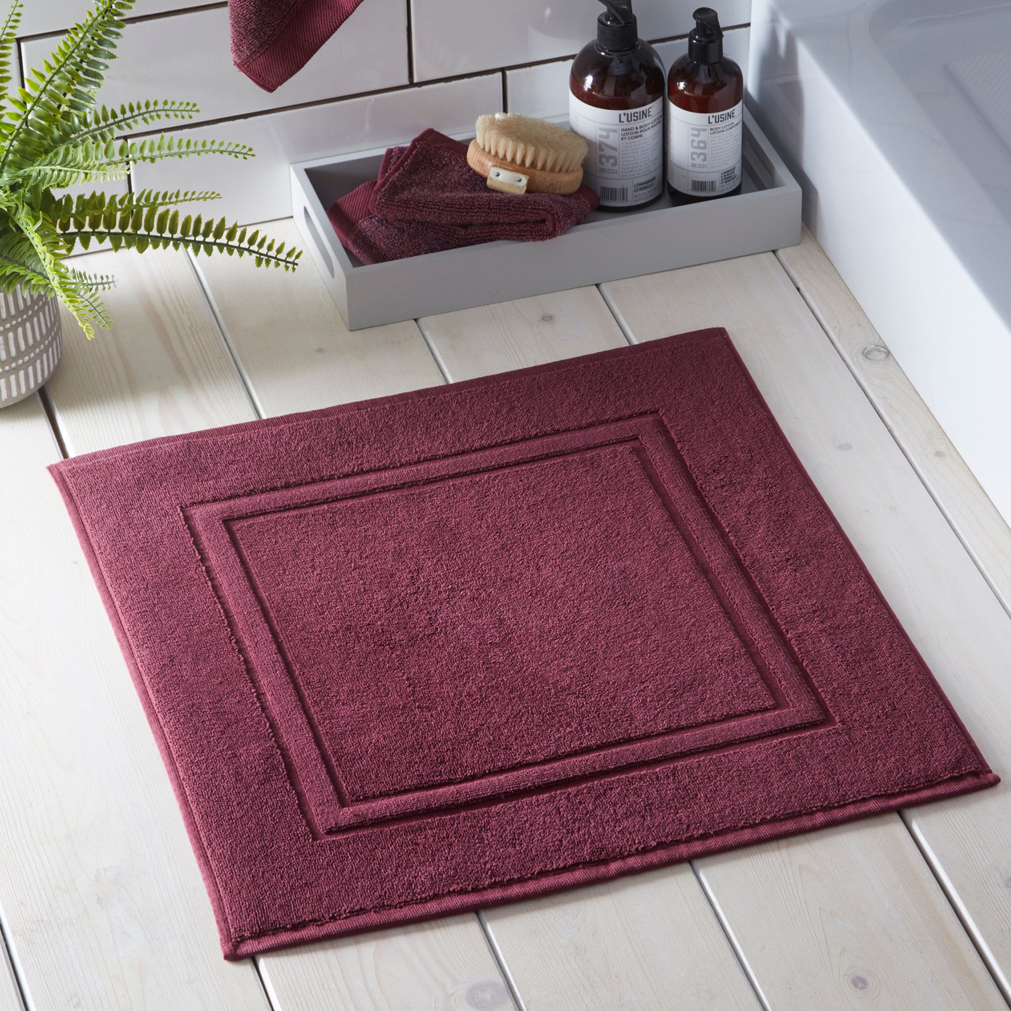Shower Mat Abode Eco by Drift Home in Claret