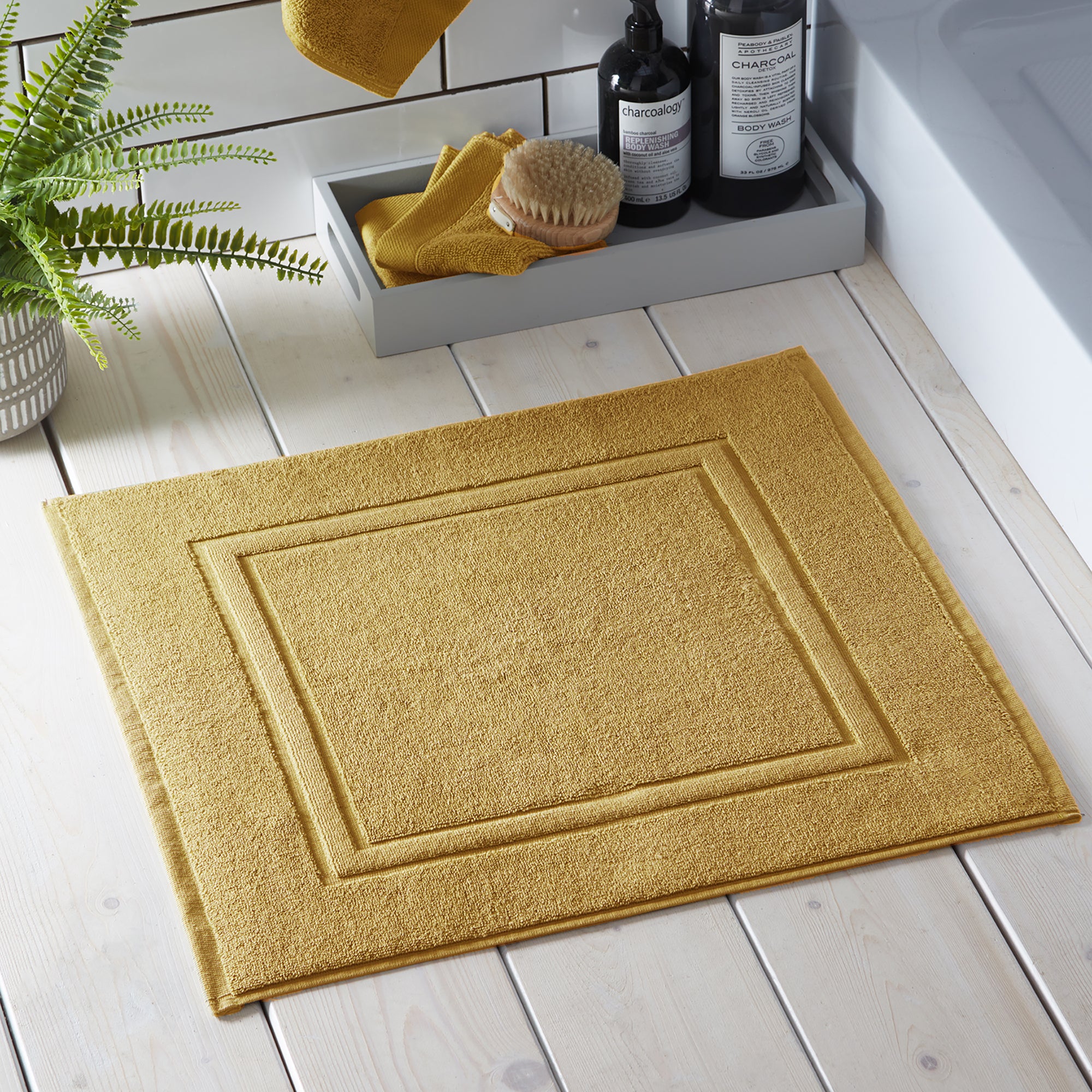 Shower Mat Abode Eco by Drift Home in Ochre