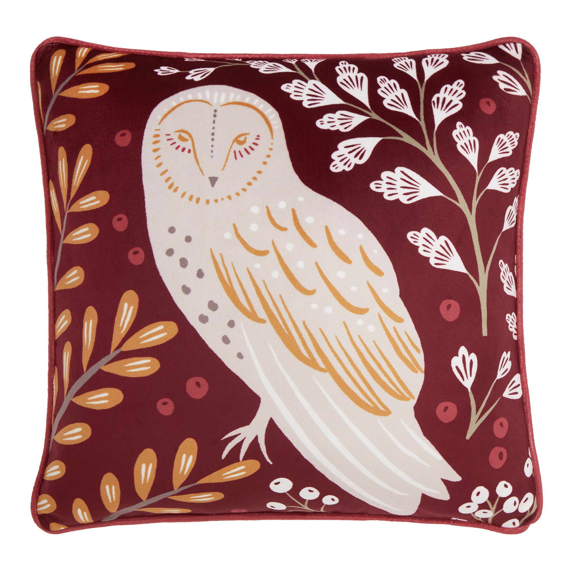 Cushion Enchanted by Dreams & Drapes Lodge in Red