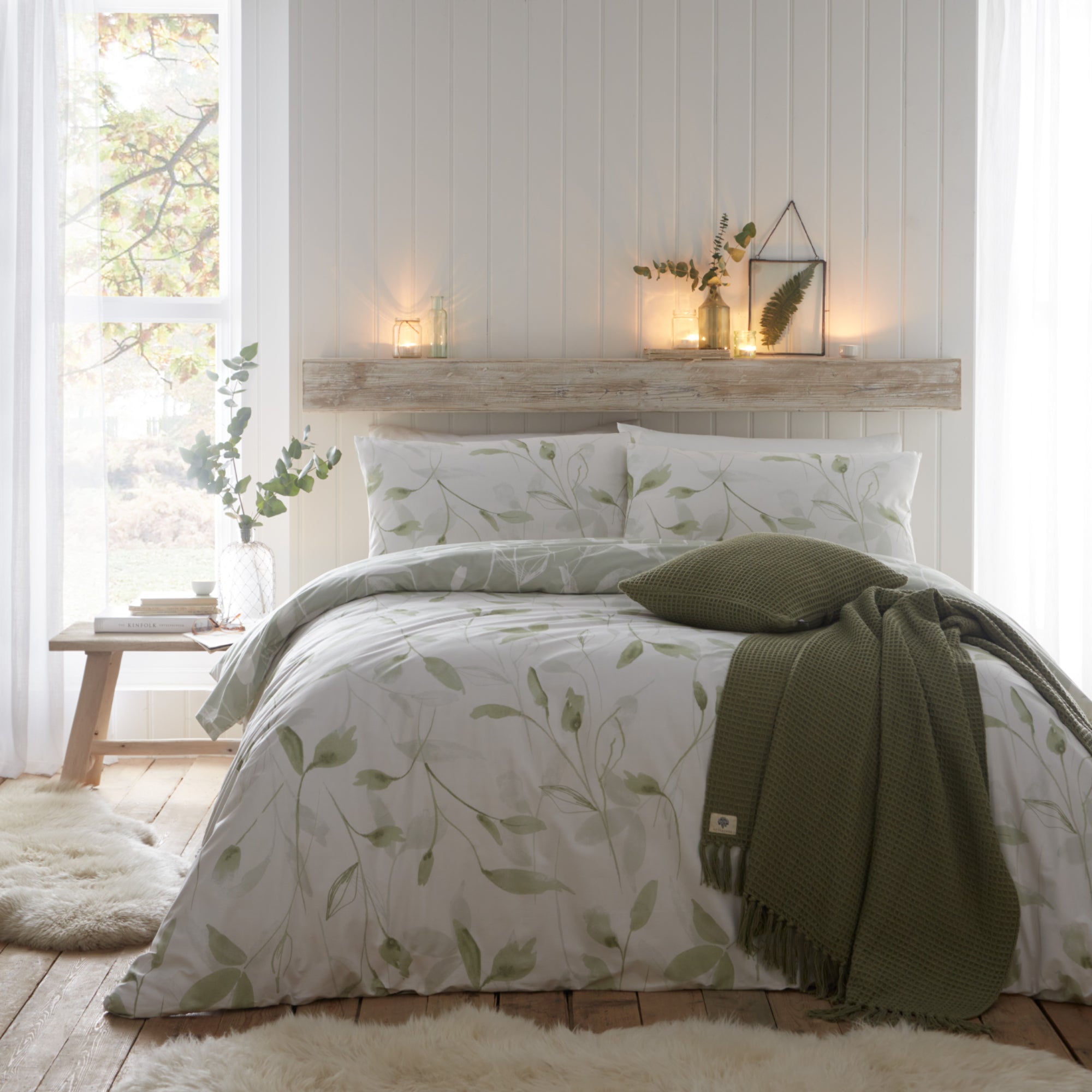 Duvet Cover Set Eliza by Drift Home in Green