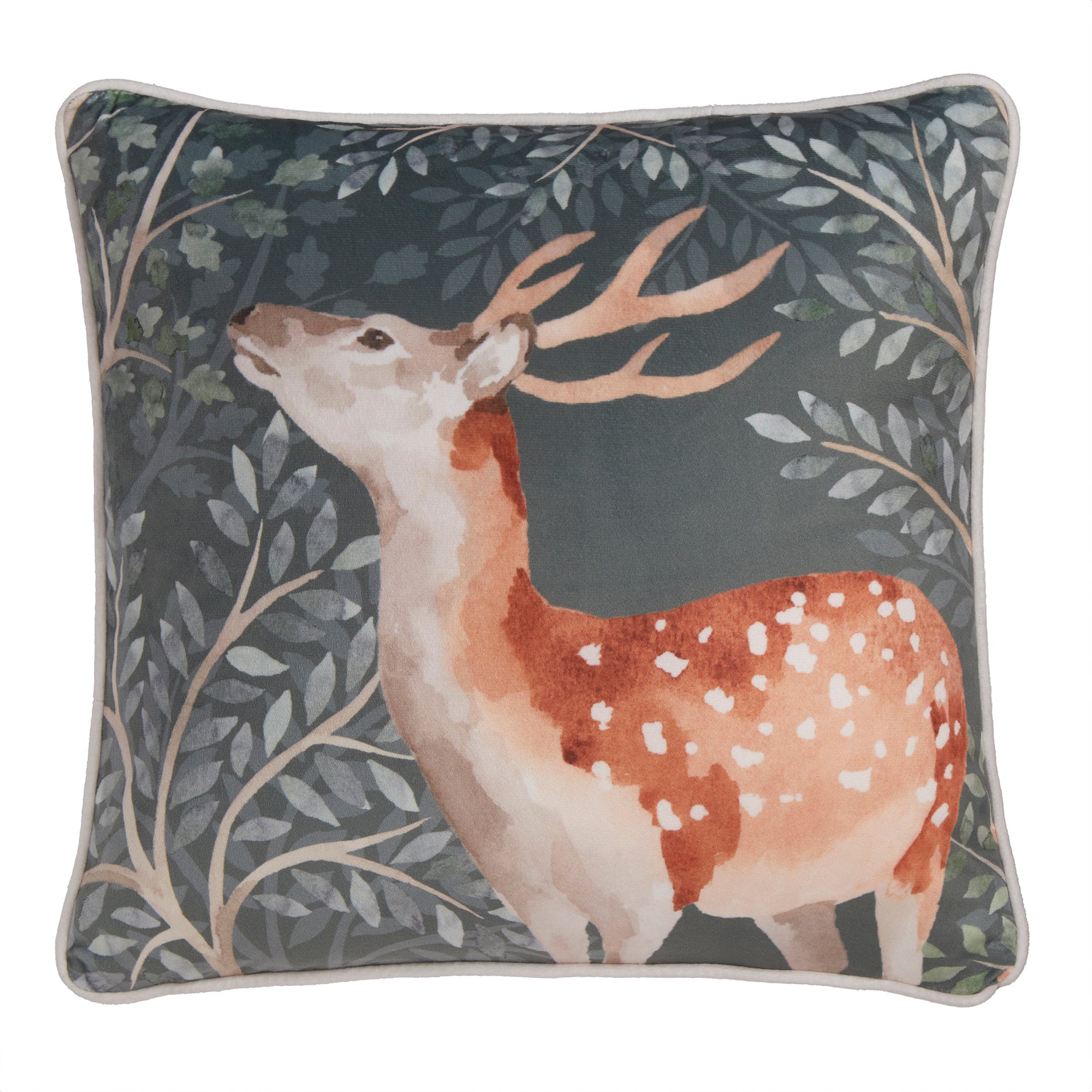 Cushion Forest Animals by Dreams & Drapes Lodge in Green