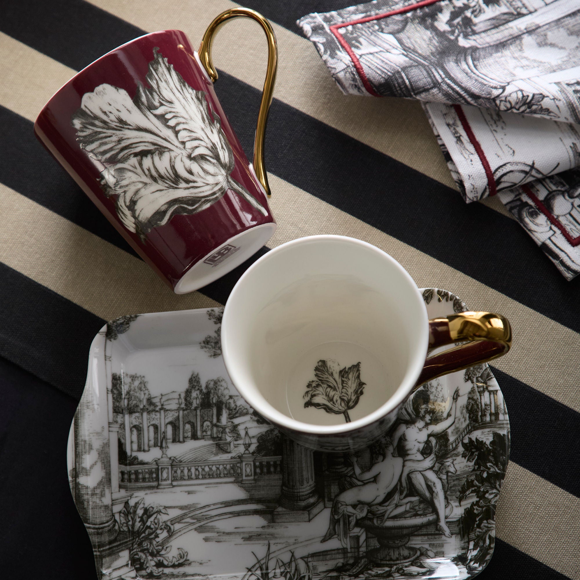 Mug & Tray Set Festivo by Laurence Llewelyn-Bowen in Multi
