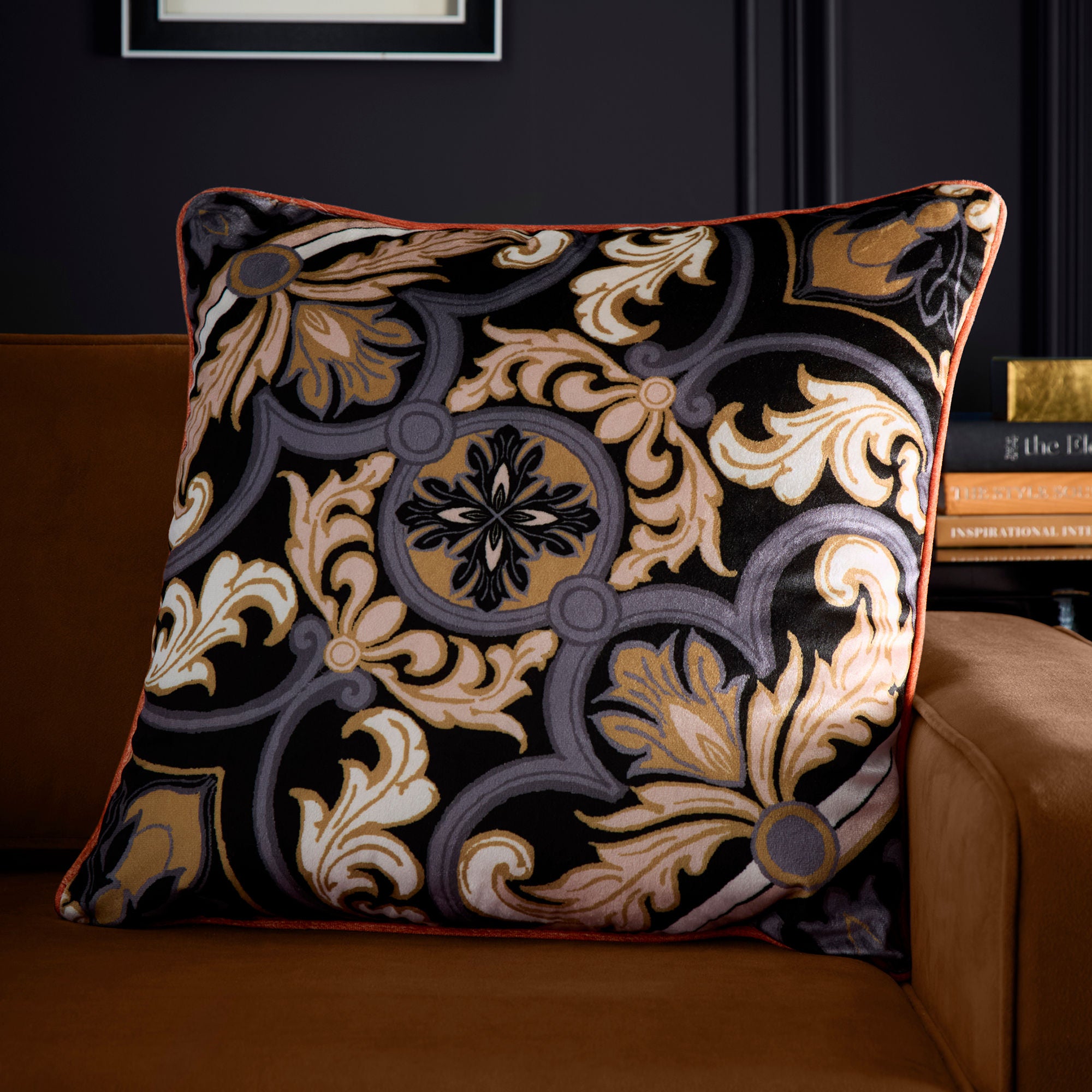 Cushion Festivo by Laurence Llewelyn-Bowen in Black