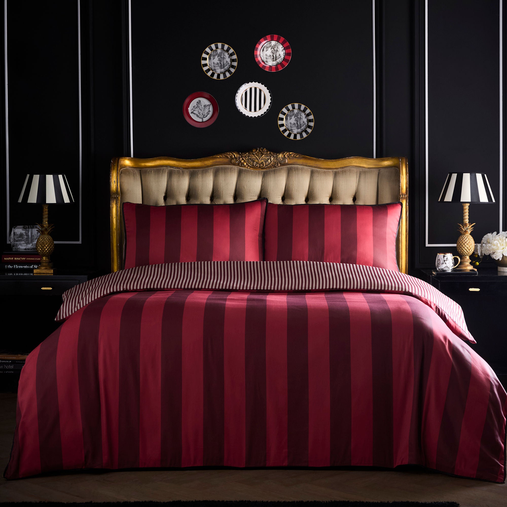 Duvet Cover Set Festivo Circus Stripe by Laurence Llewelyn-Bowen in Red