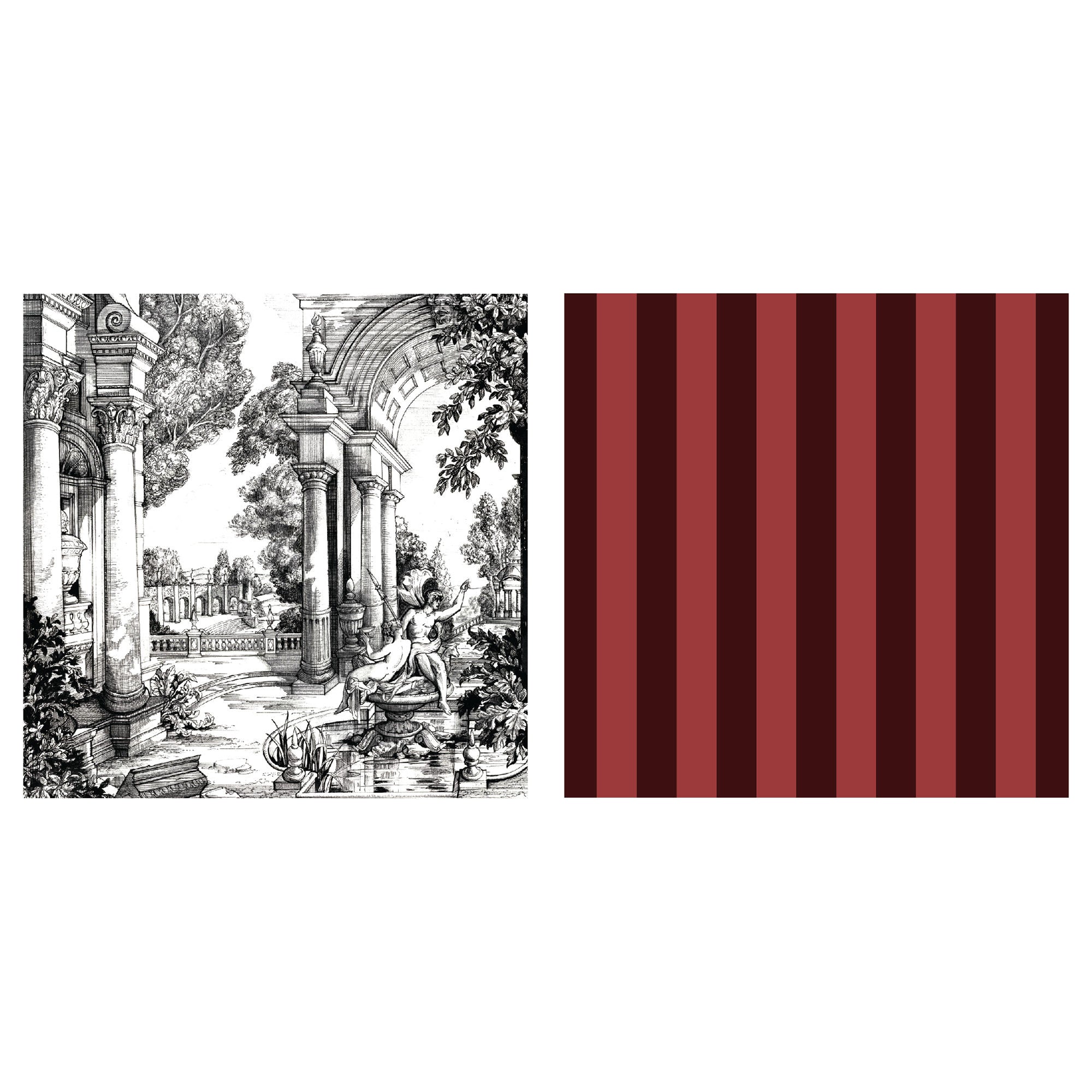 Napkins (4 Pack) Festivo by Laurence Llewelyn-Bowen in Red