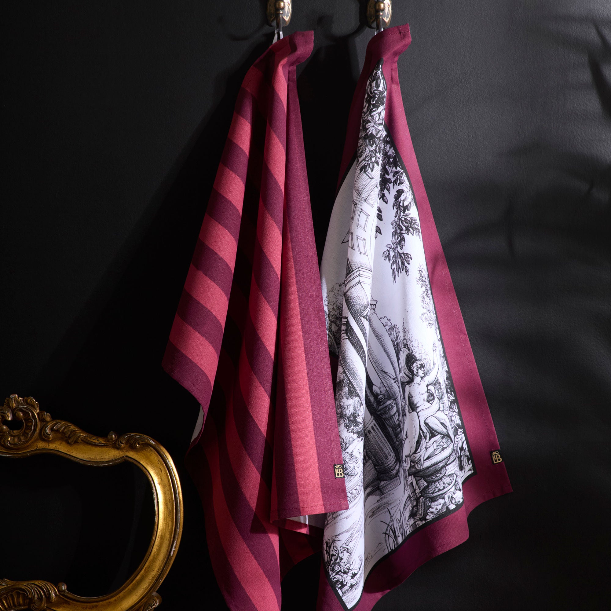 Tea Towel (2 Pack) Festivo by Laurence Llewelyn-Bowen in Red