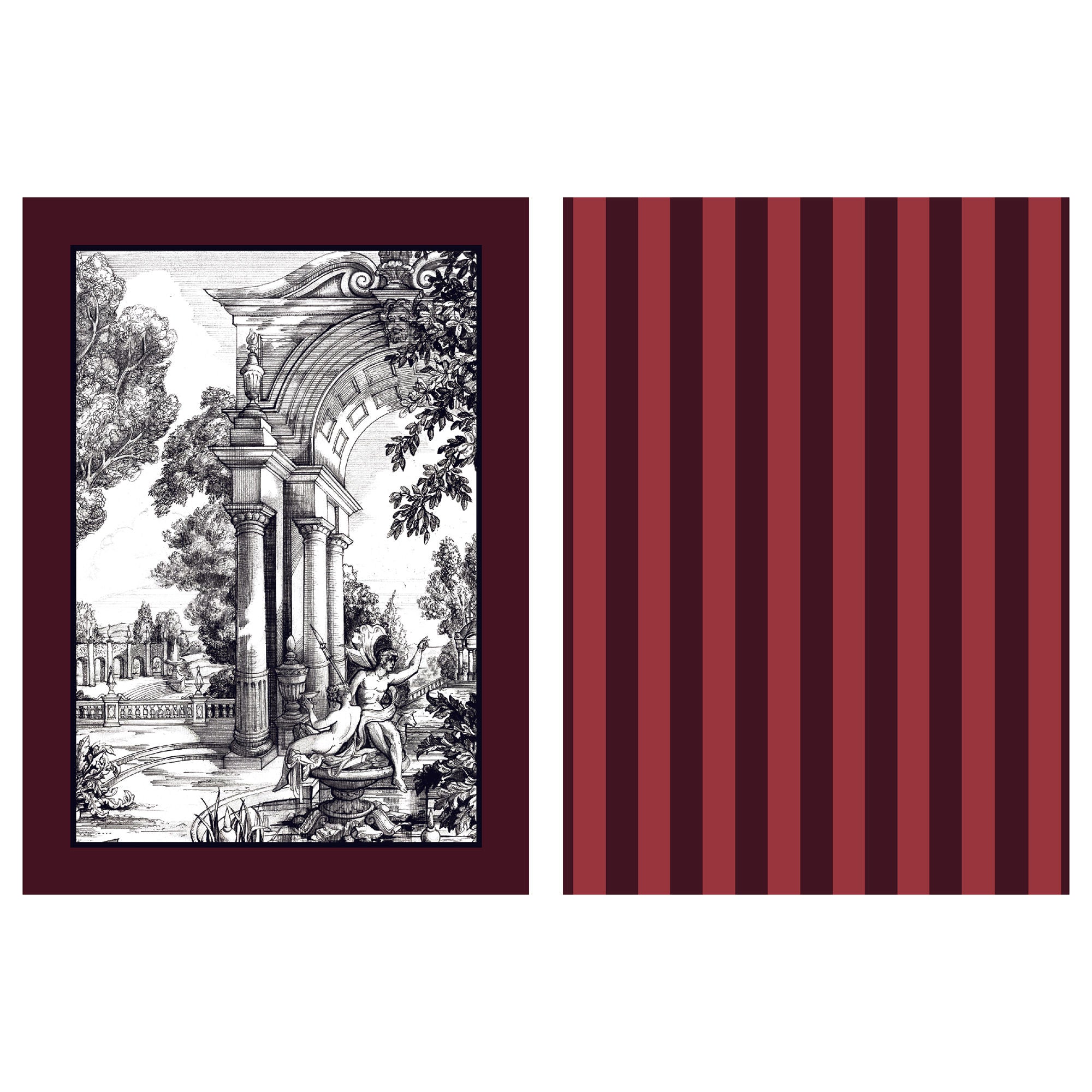 Tea Towel (2 Pack) Festivo by Laurence Llewelyn-Bowen in Red