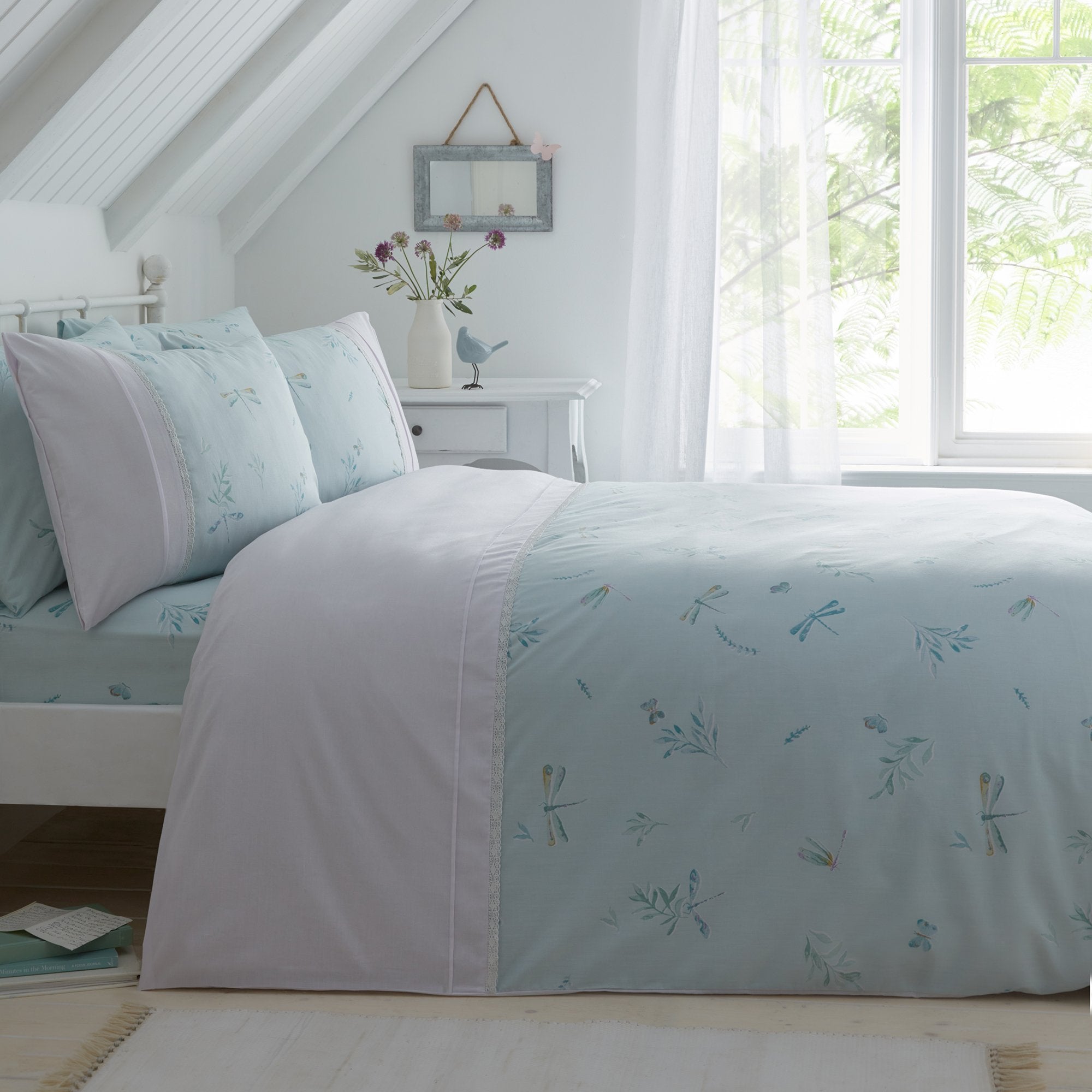 Duvet Cover Set Fifi by Dreams & Drapes Decorative in Duck Egg