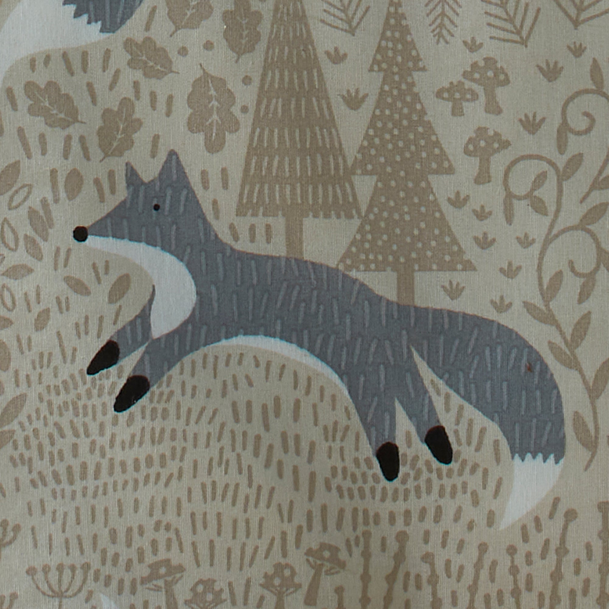 Duvet Cover Set Foraging Fox by Fusion Snug in Natural