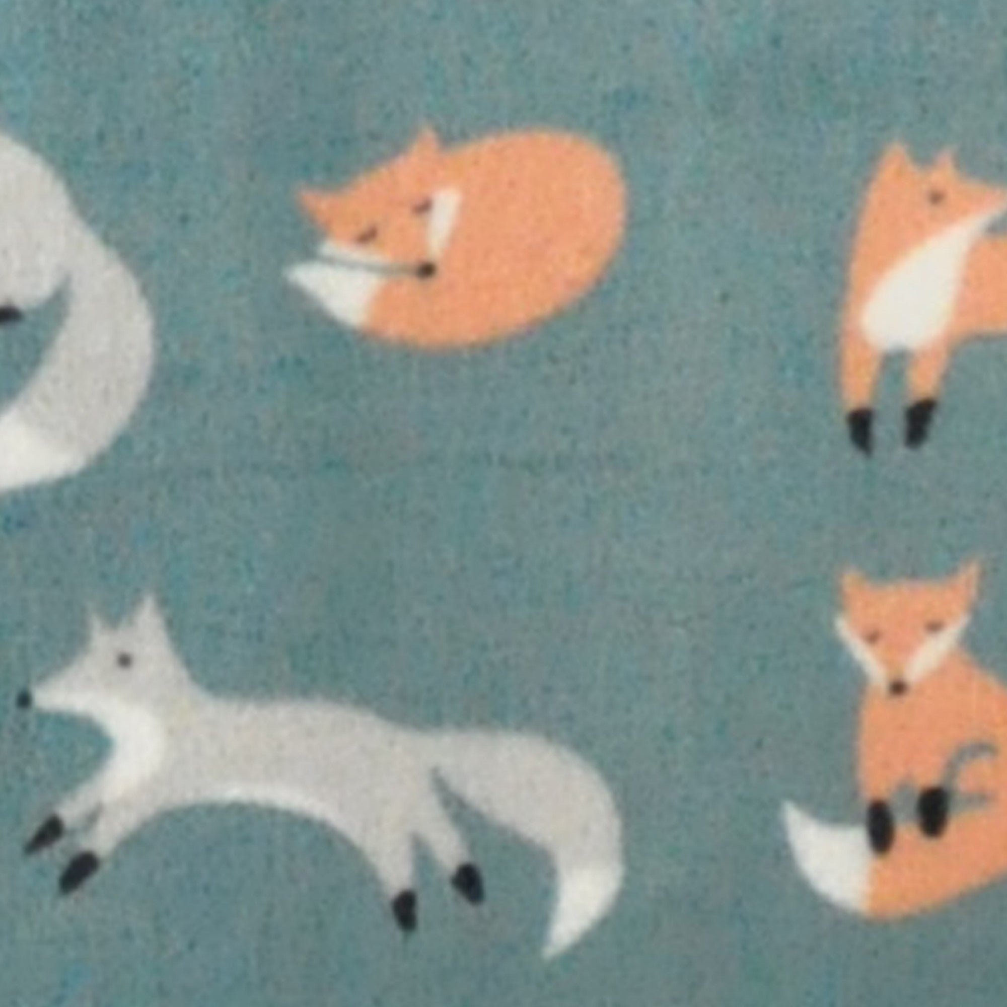 Throw Foraging Fox by Fusion Snug in Teal