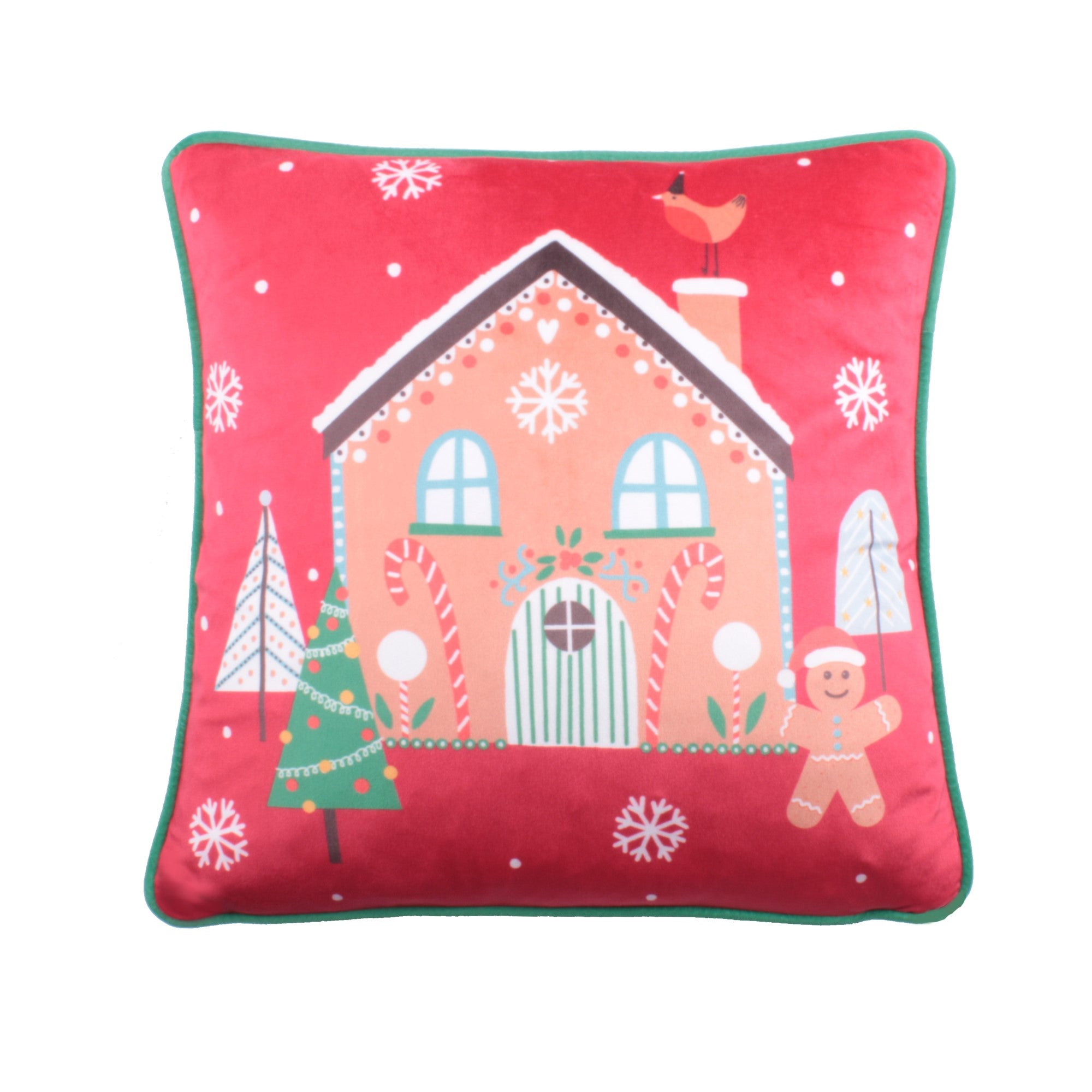 Filled Cushion Gingerbread Man by Fusion Christmas in Multi