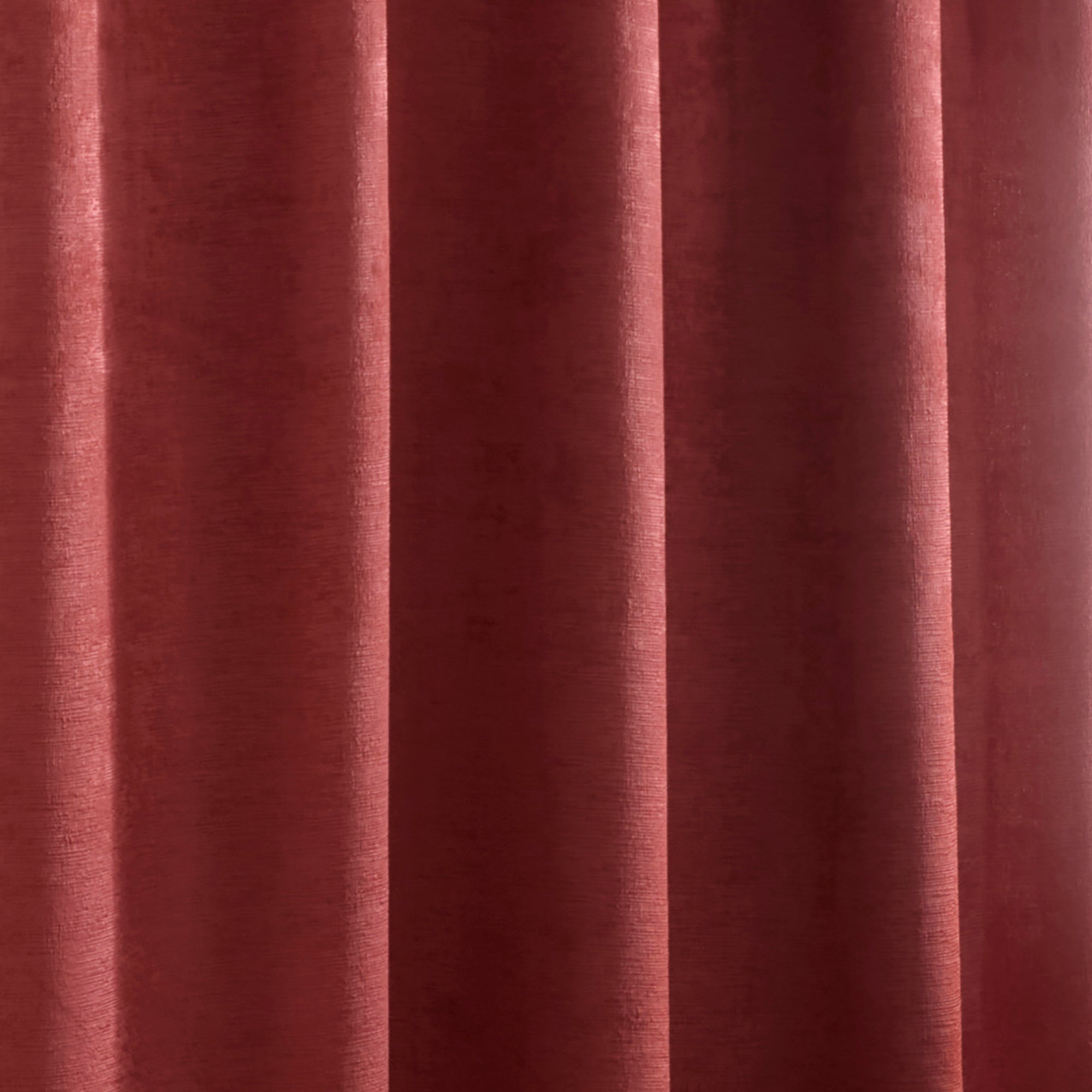 Pair of Pencil Pleat Curtains Galaxy by Fusion in Terracotta