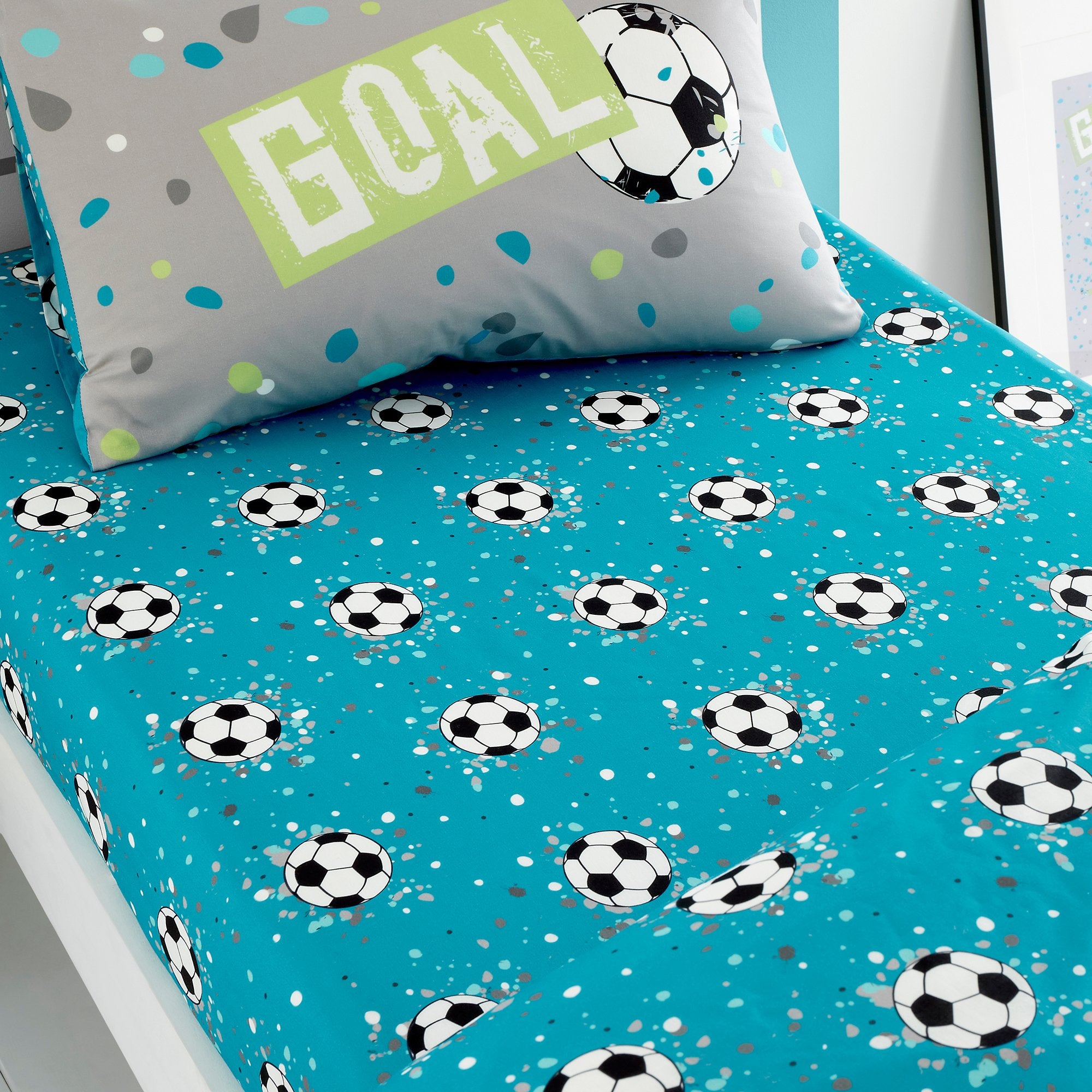 25cm Fitted Bed Sheet Goal by Bedlam in Grey