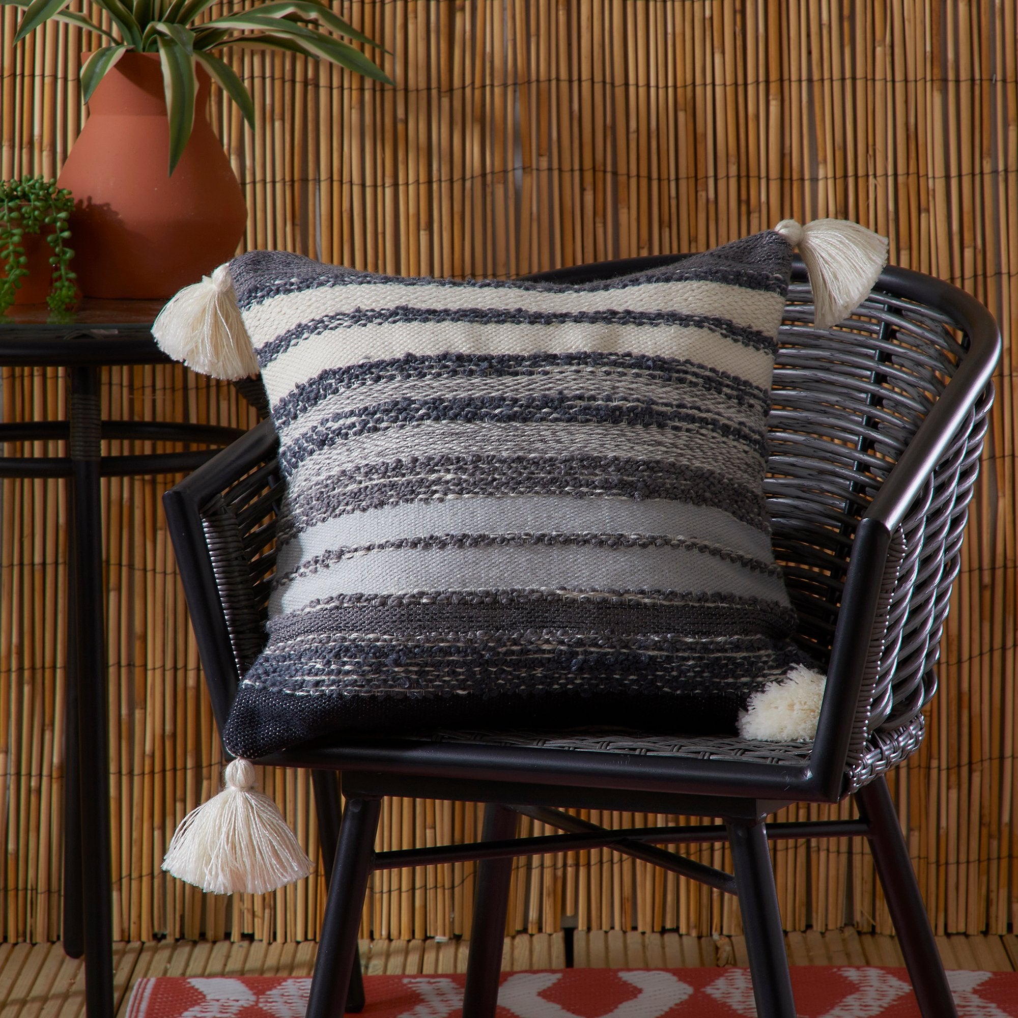 Cushion Grayson Outdoor by Drift Home in Black