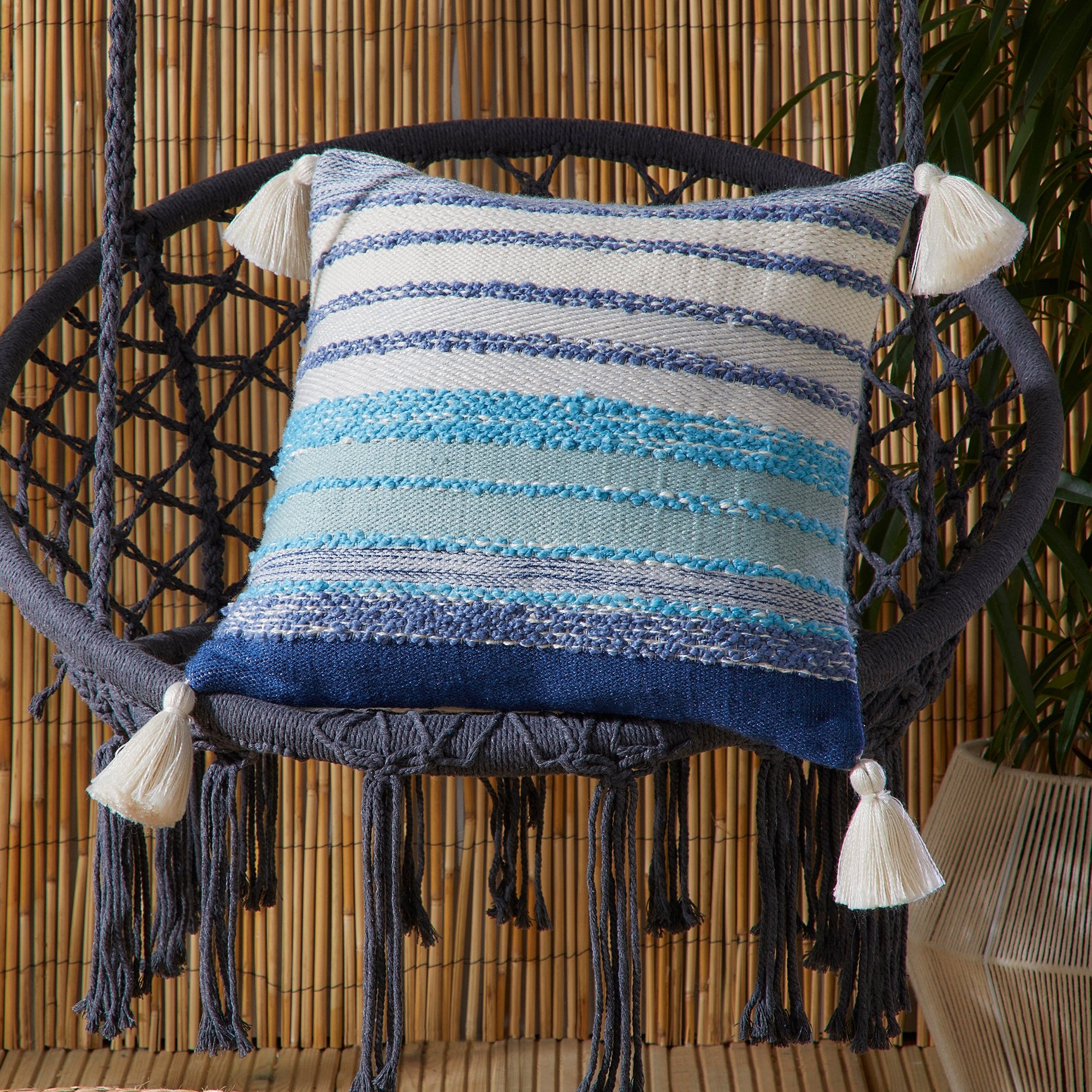 Cushion Grayson Outdoor by Drift Home in Blue